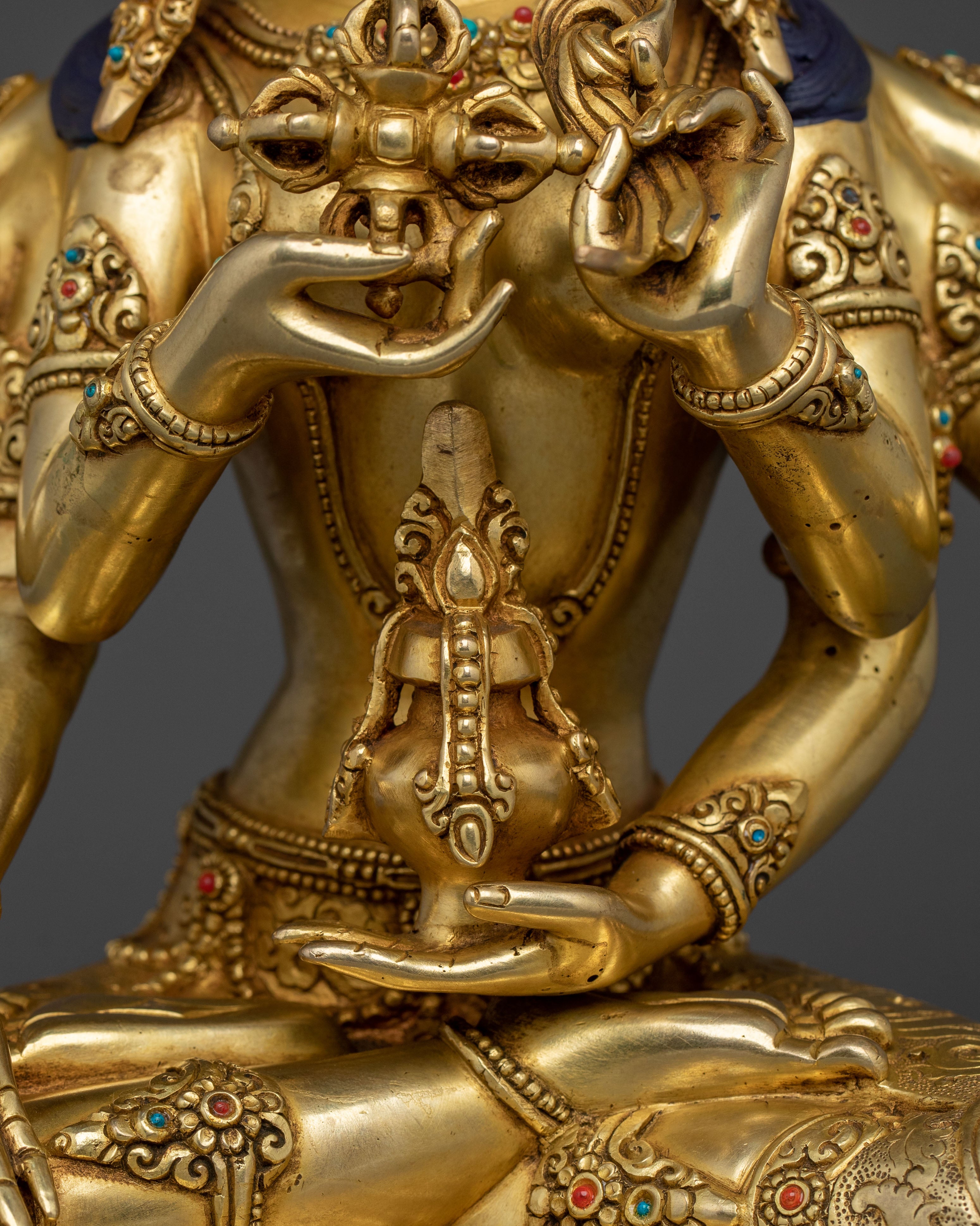 Namgyalma Three Faced Deity Sculpture
