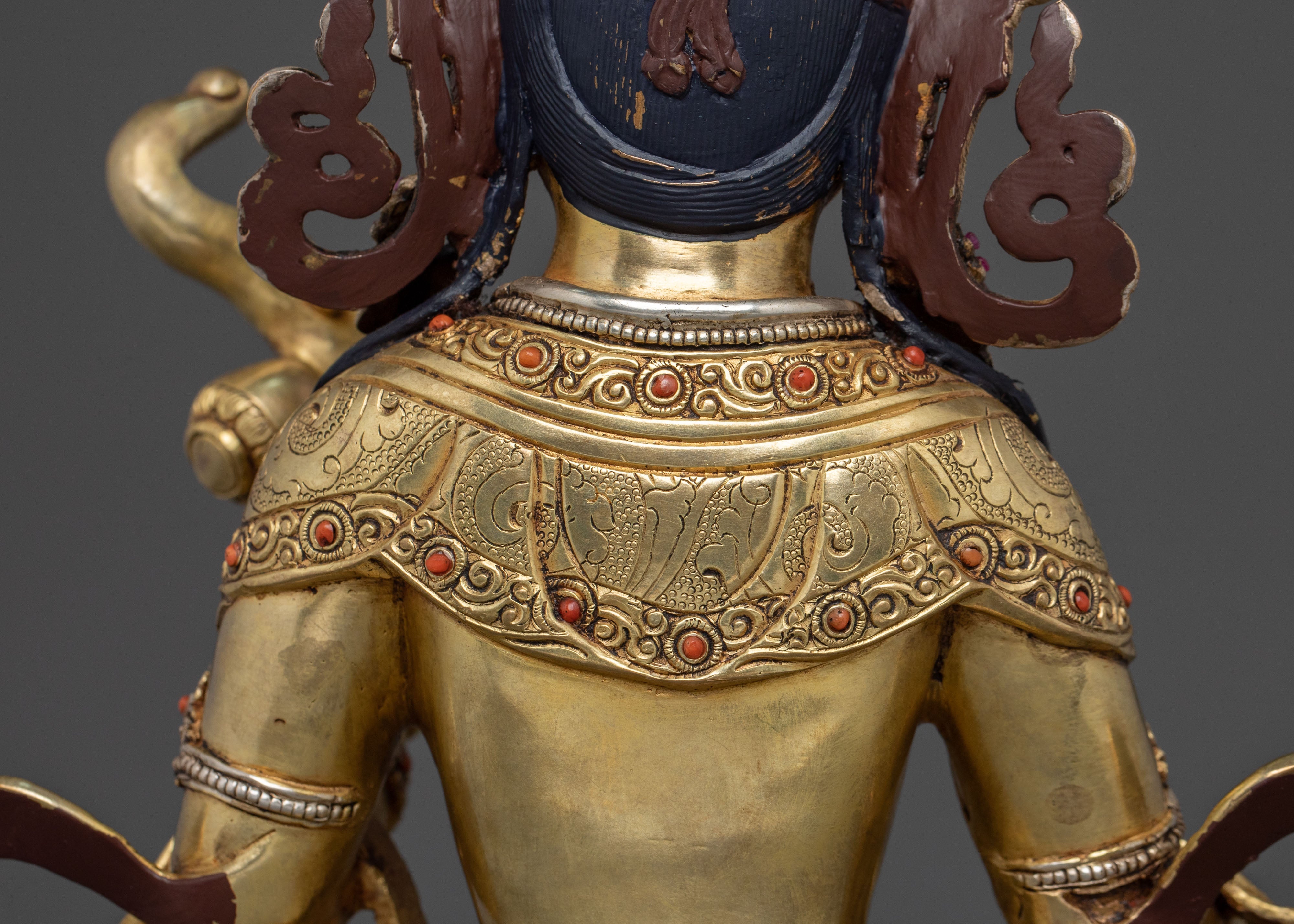 Saraswati Statue | 24K Gold Gilded Goddess of Wisdom