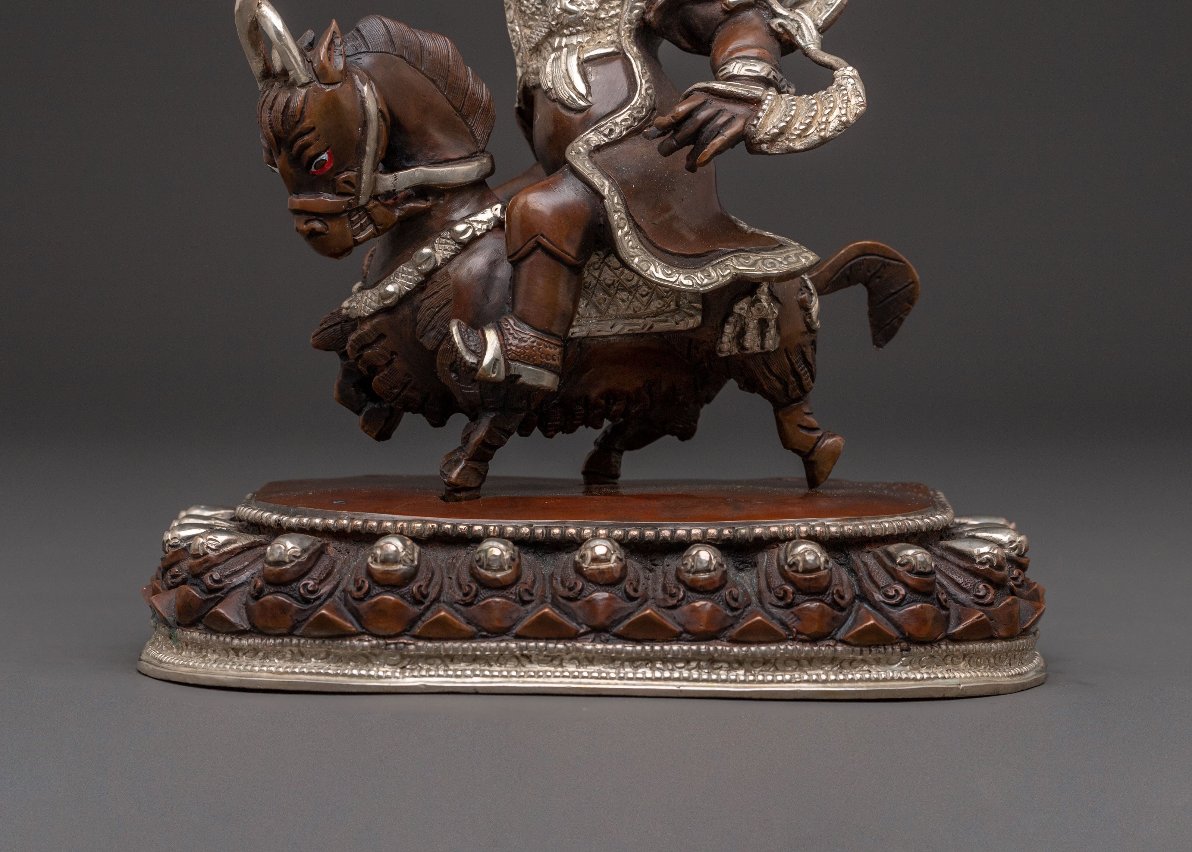 Mahakala Protector Deity | Oxidized Copper Statue