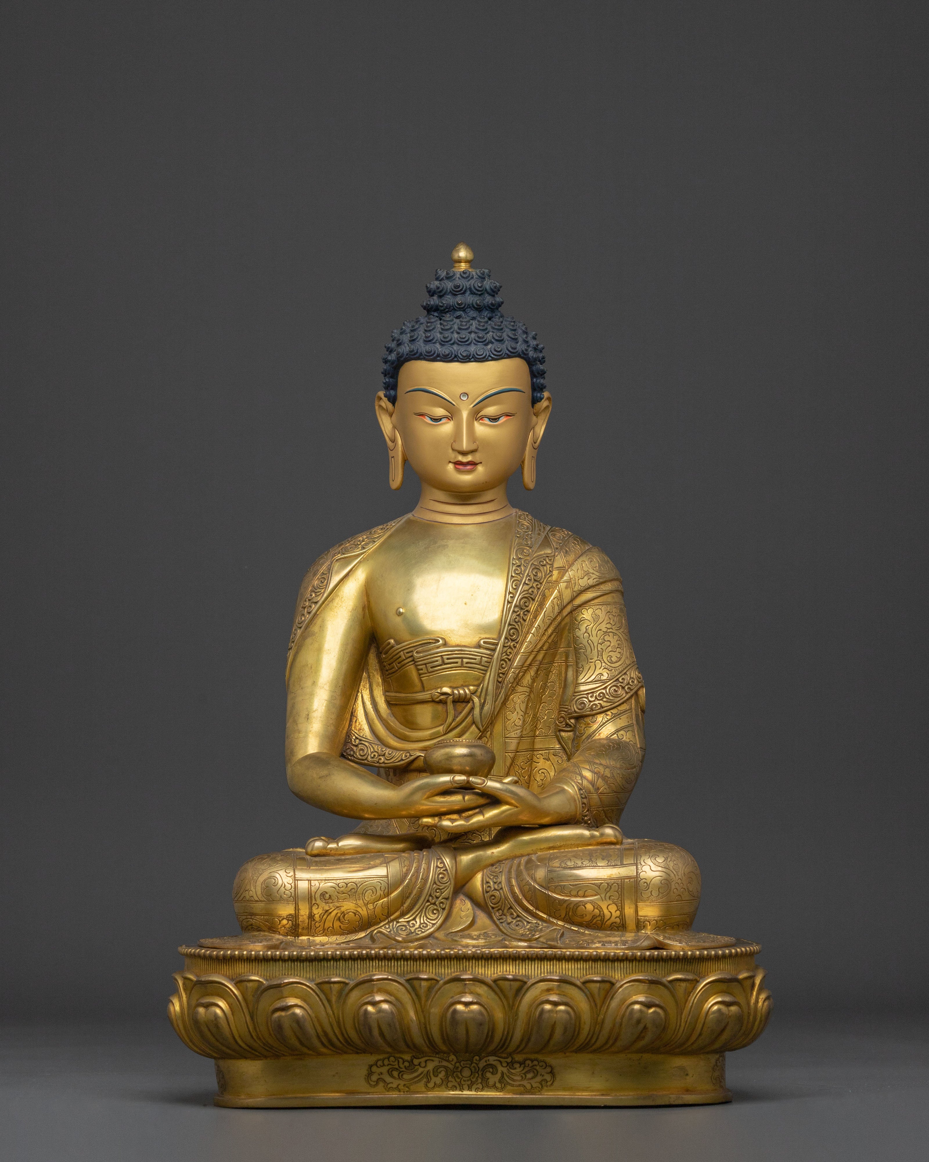 Amitabha Buddha Enlightened Figurine: Buddha of Infinite Light