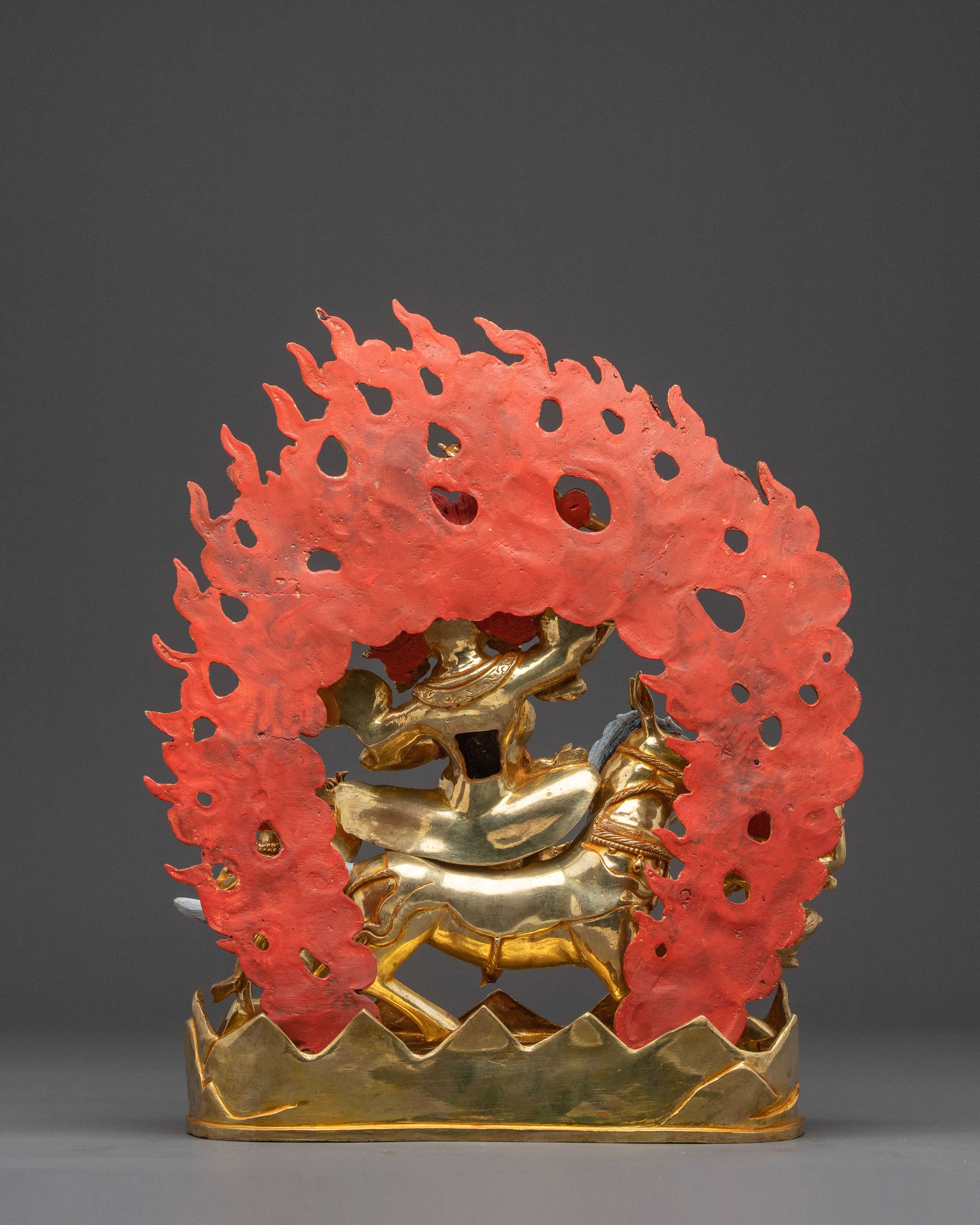 Palden Lhamo Spiritual Statue – Hand-Gilded Copper