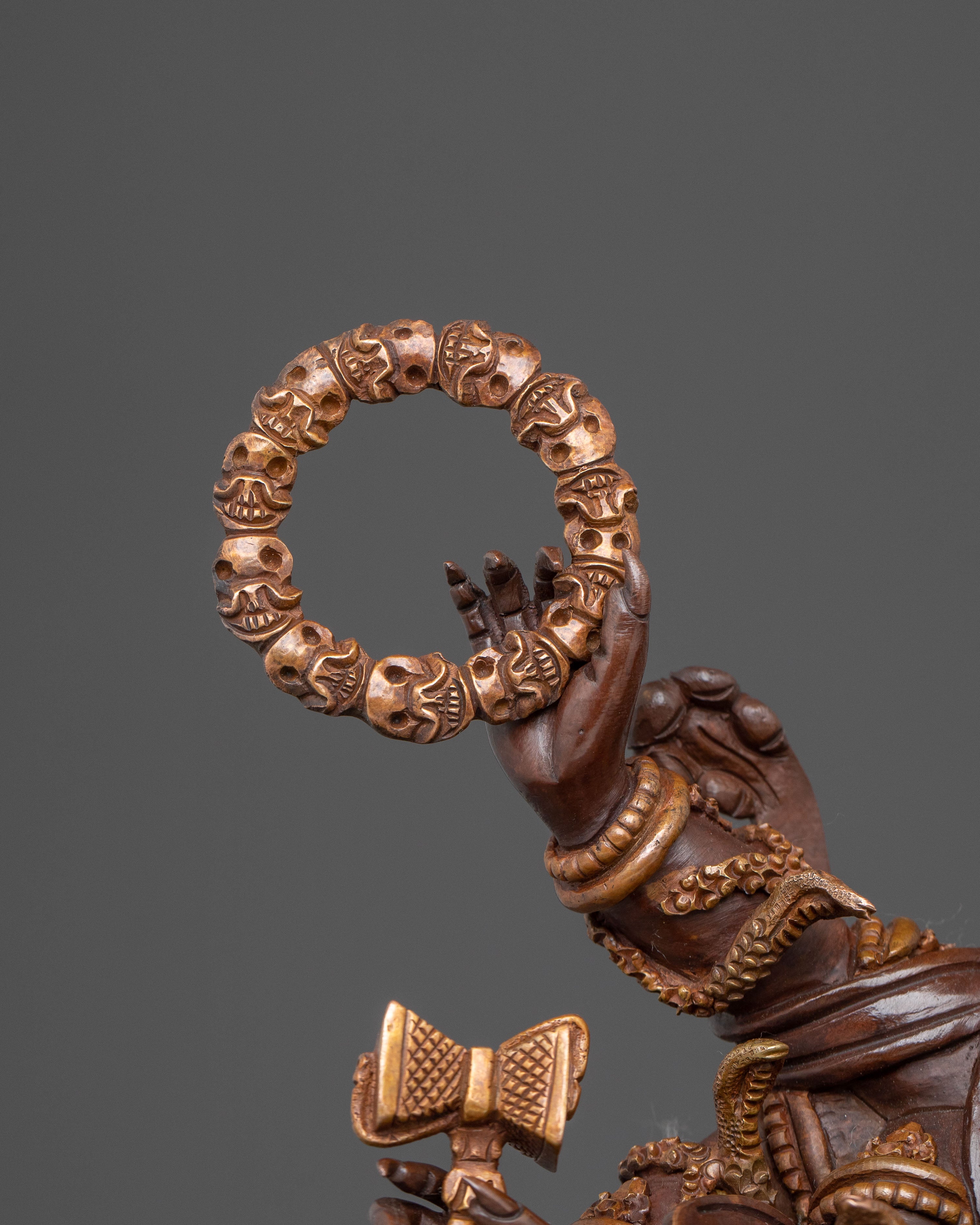 Six-Armed Mahakala Copper Statue | Guardian Figure