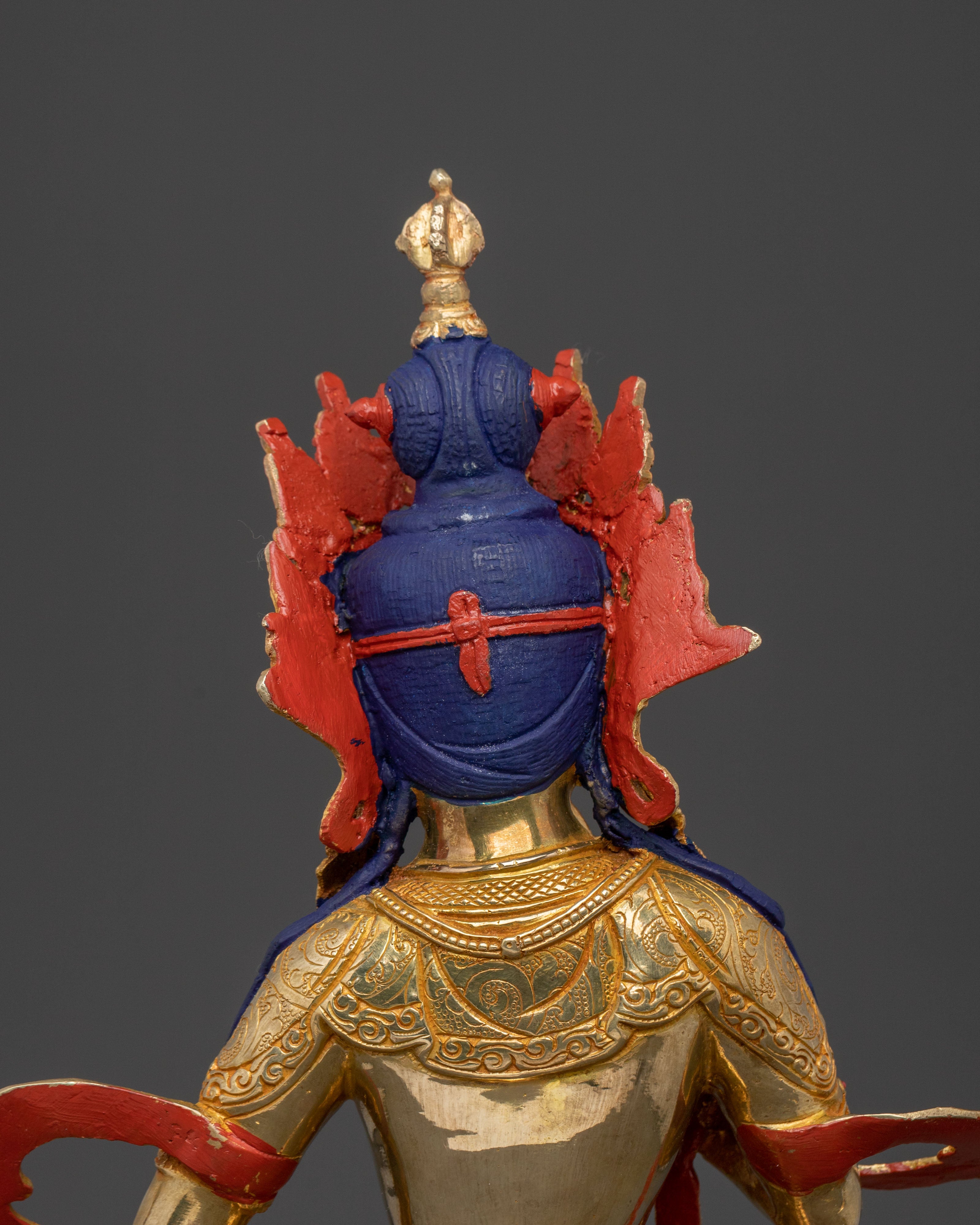 Vajrasattva Sculpture: 24K Gold Gilded Icon
