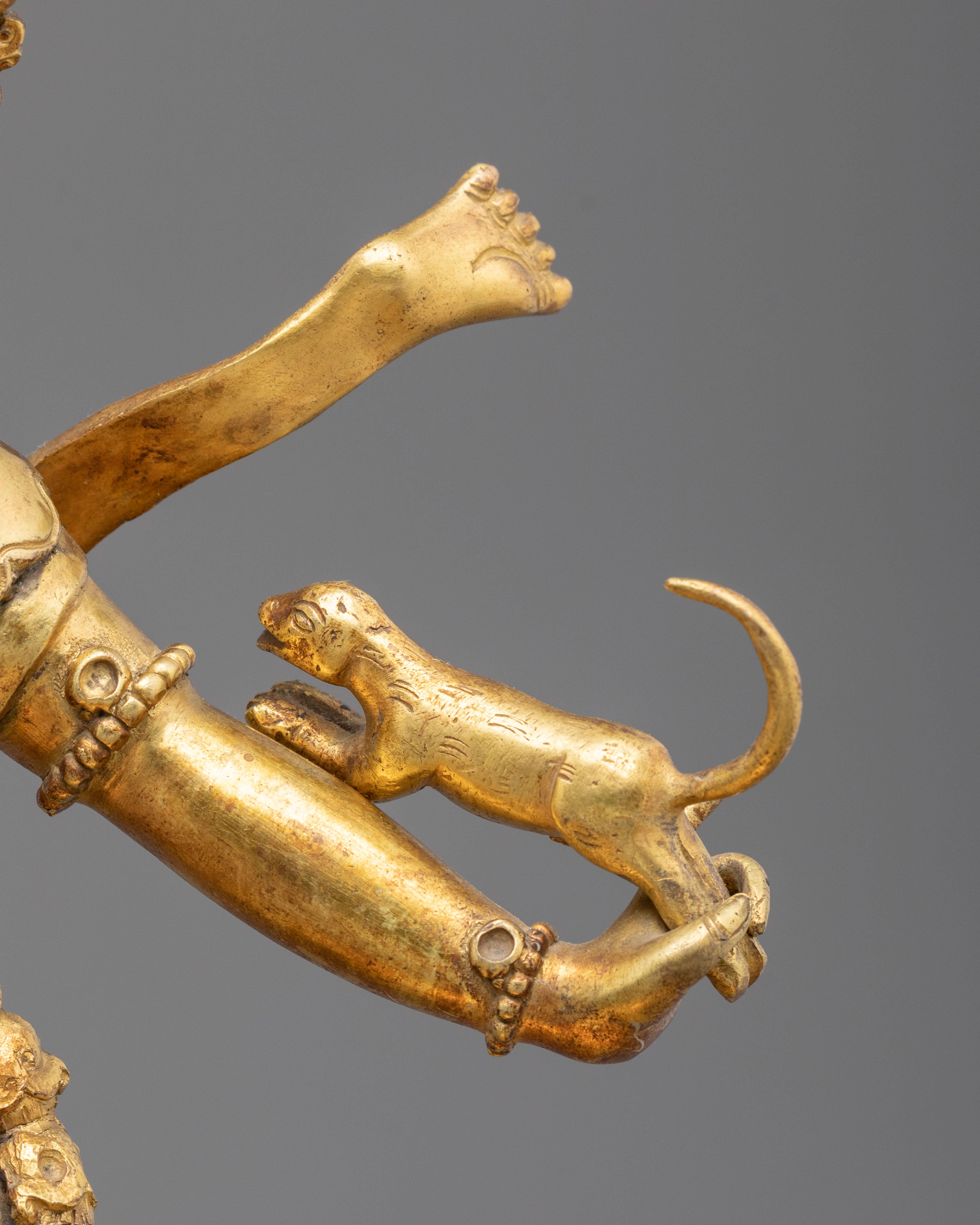 Ekajati Copper Sculpture - Hand-Gilded Masterpiece