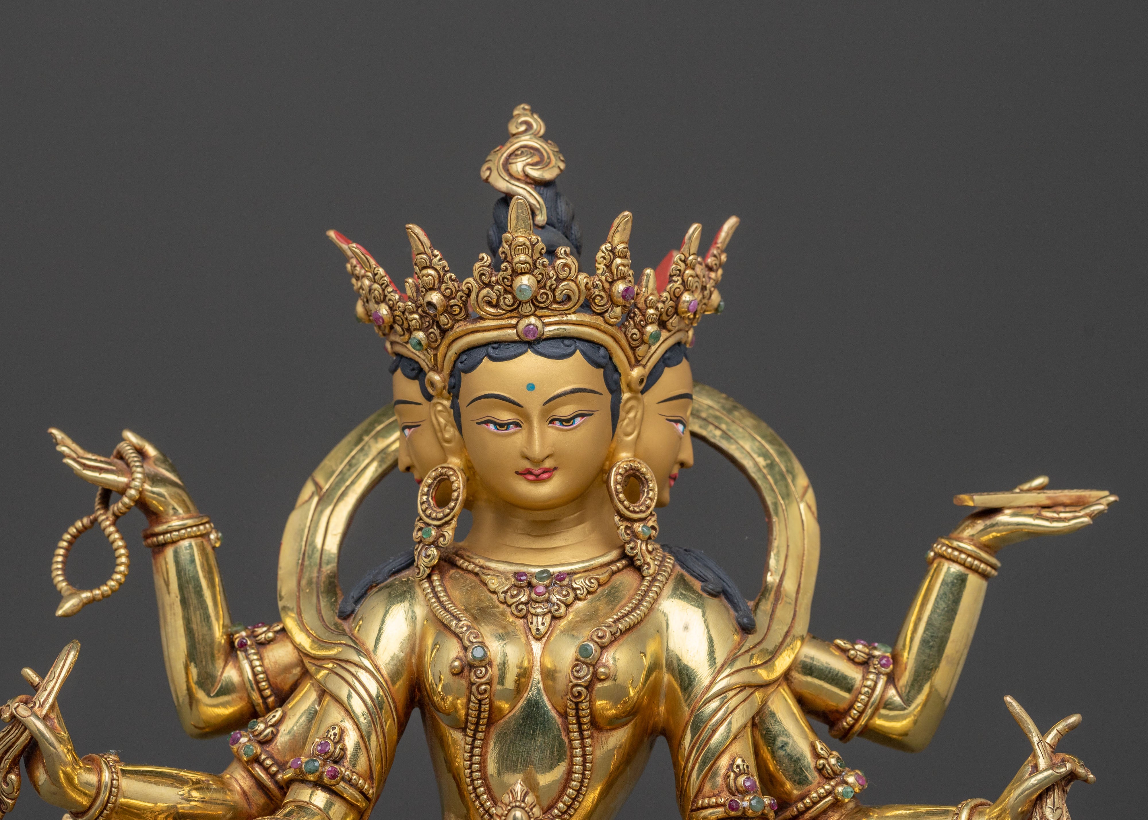 Handcrafted Vasudhara Statue: Goddess of Wealth