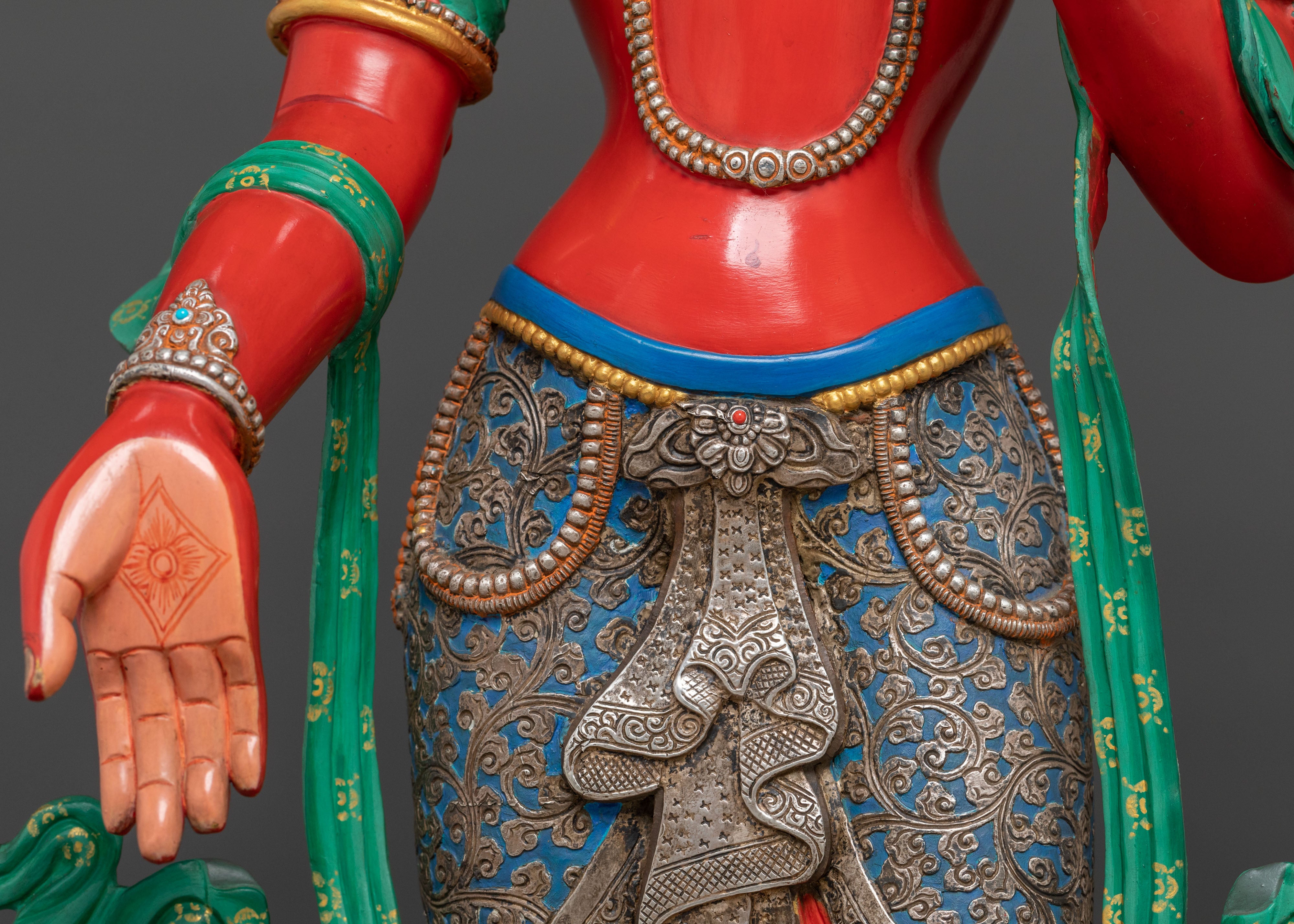 Monumental Standing Padmapani Lokeshwor Statue | Buddhist Compassion Deity