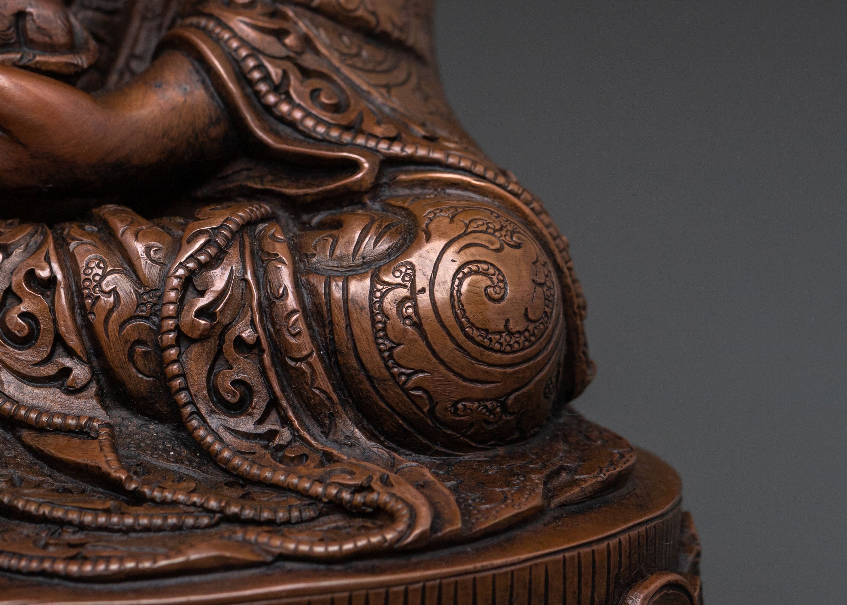 Guru Norlha Blessing Statue: Oxidized Copper Body
