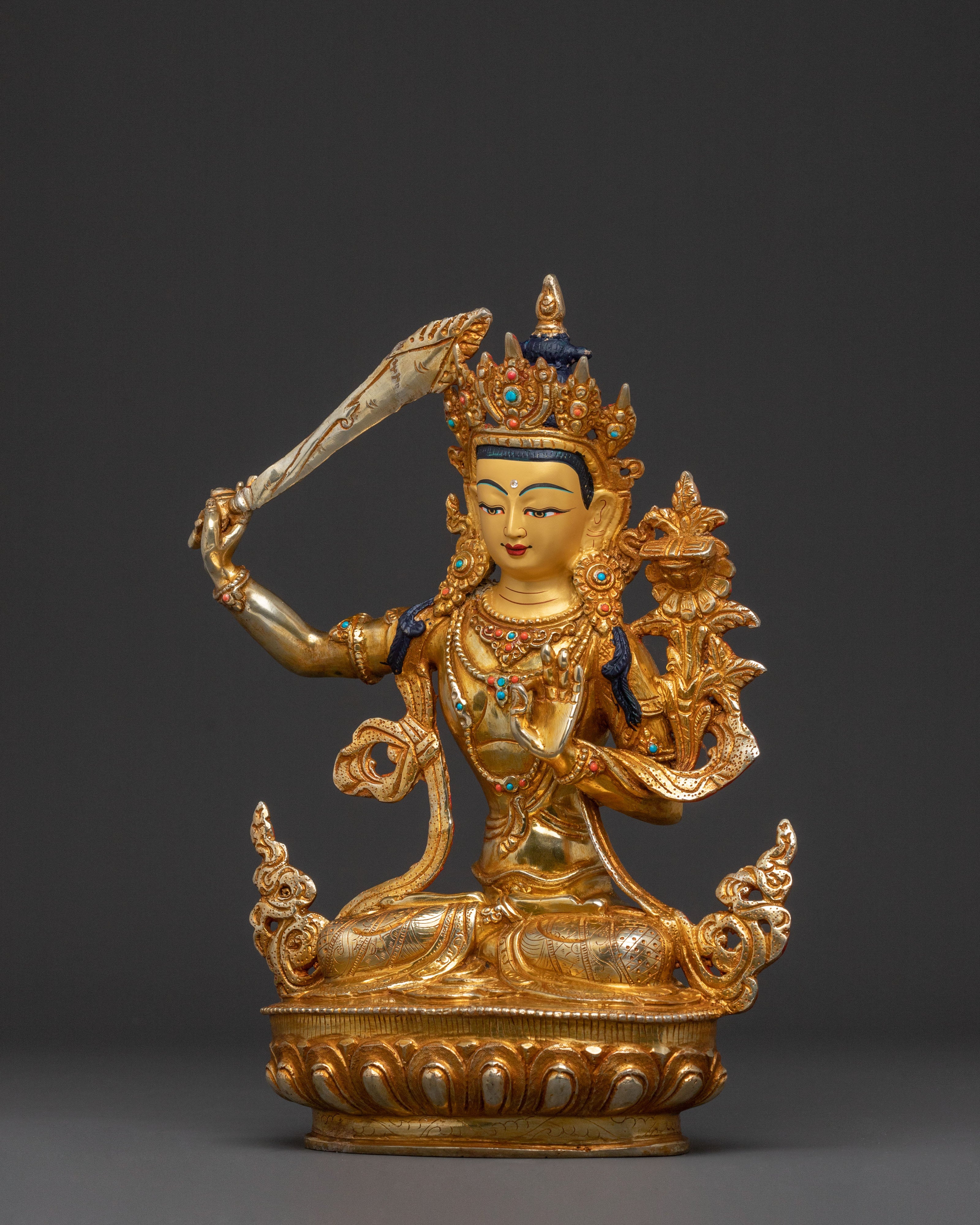 Manjushri Sculpture for Wisdom | Home Decor