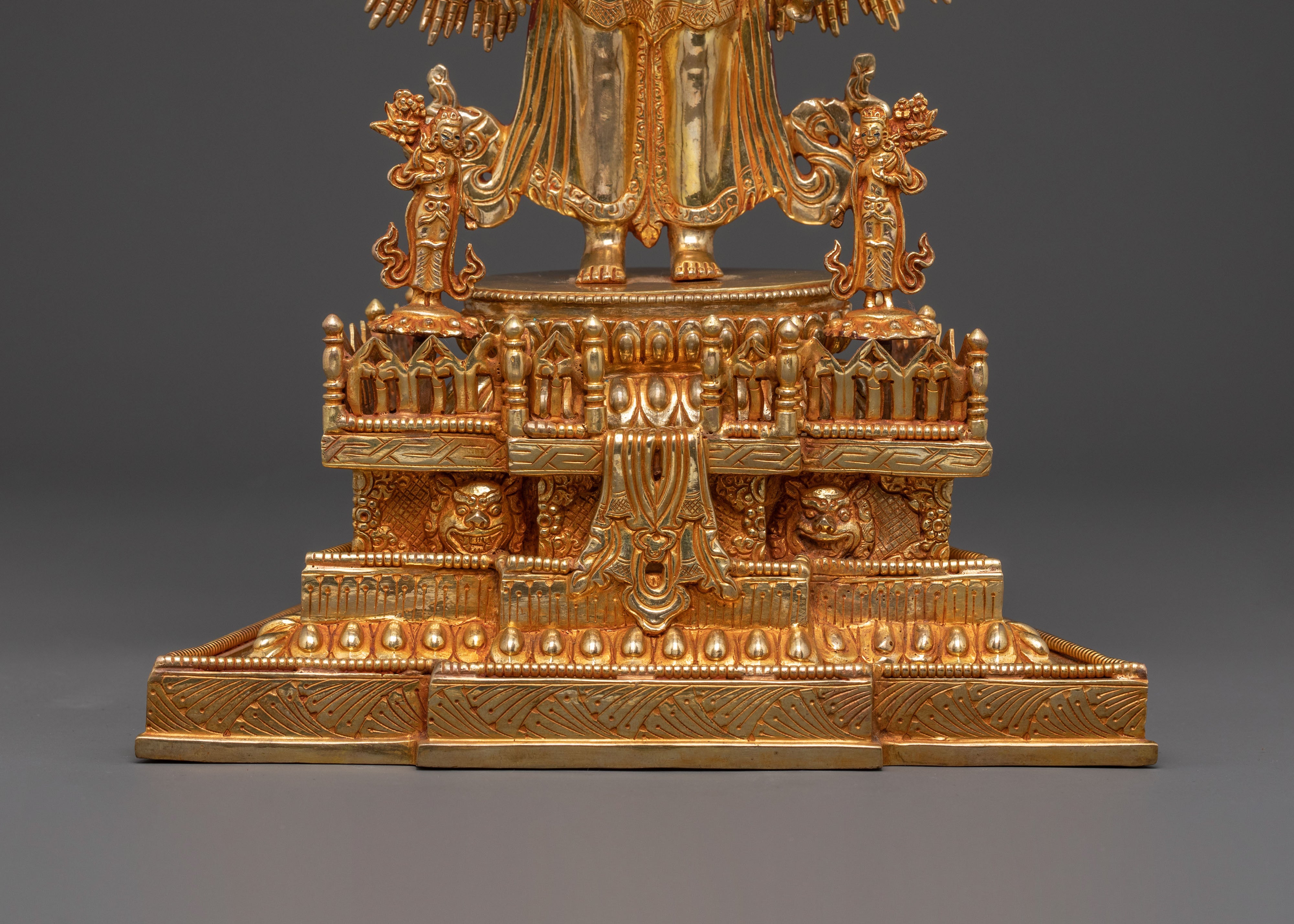 1000 Armed Chenrezig Tibetan Statue | 24k Gold Glided