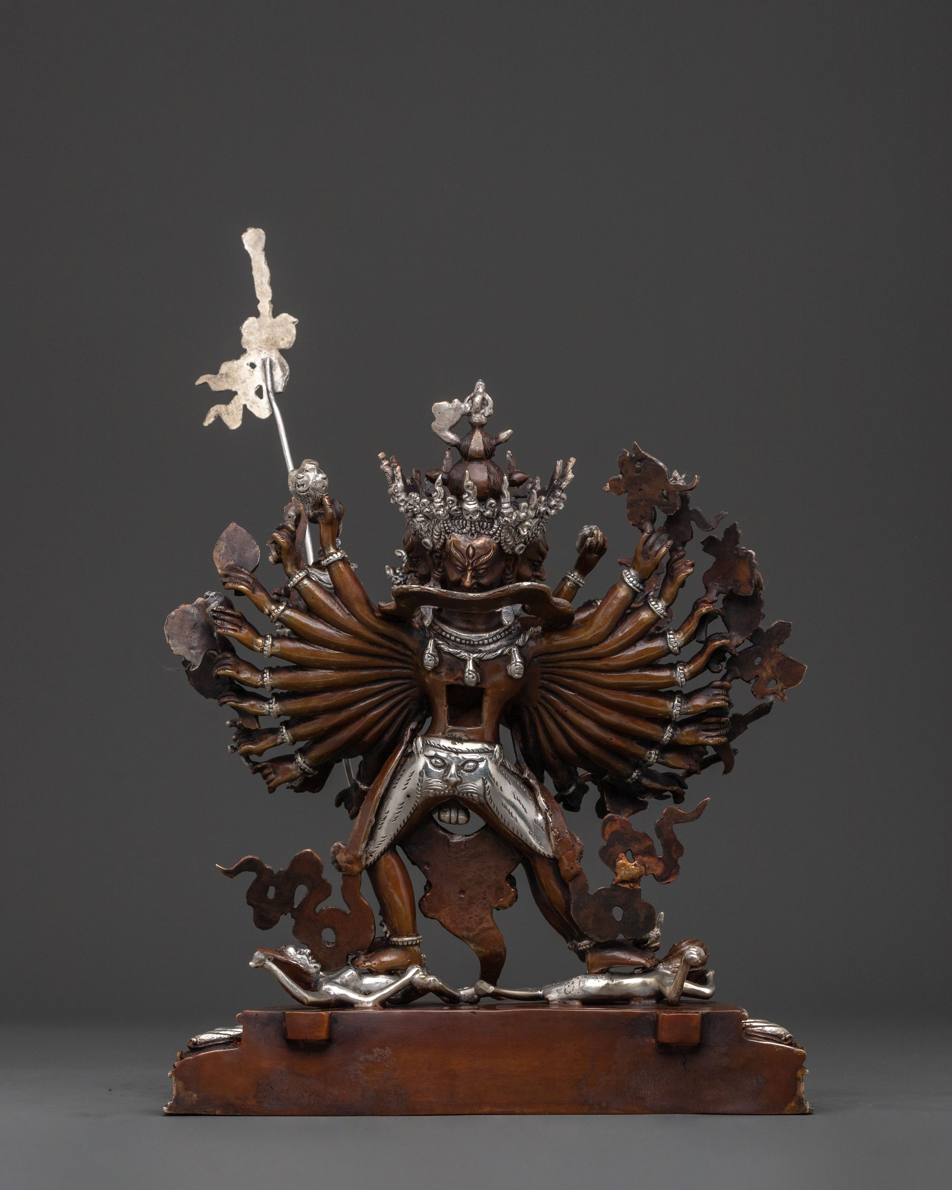 Kalachakra Spiritual Sculpture | Oxidized Copper Figure