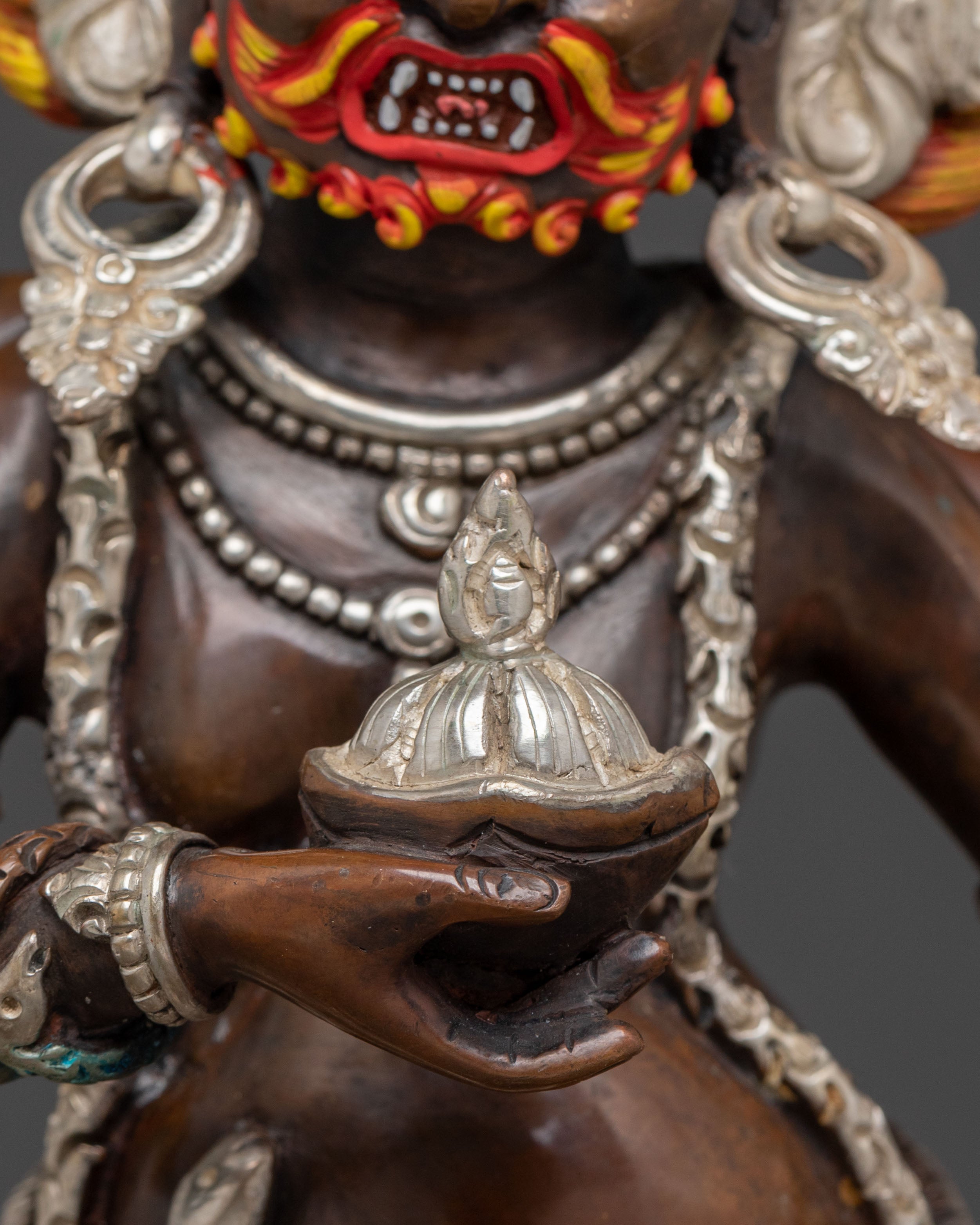 Black Dzambhala Copper Statue: Eliminate Poverty