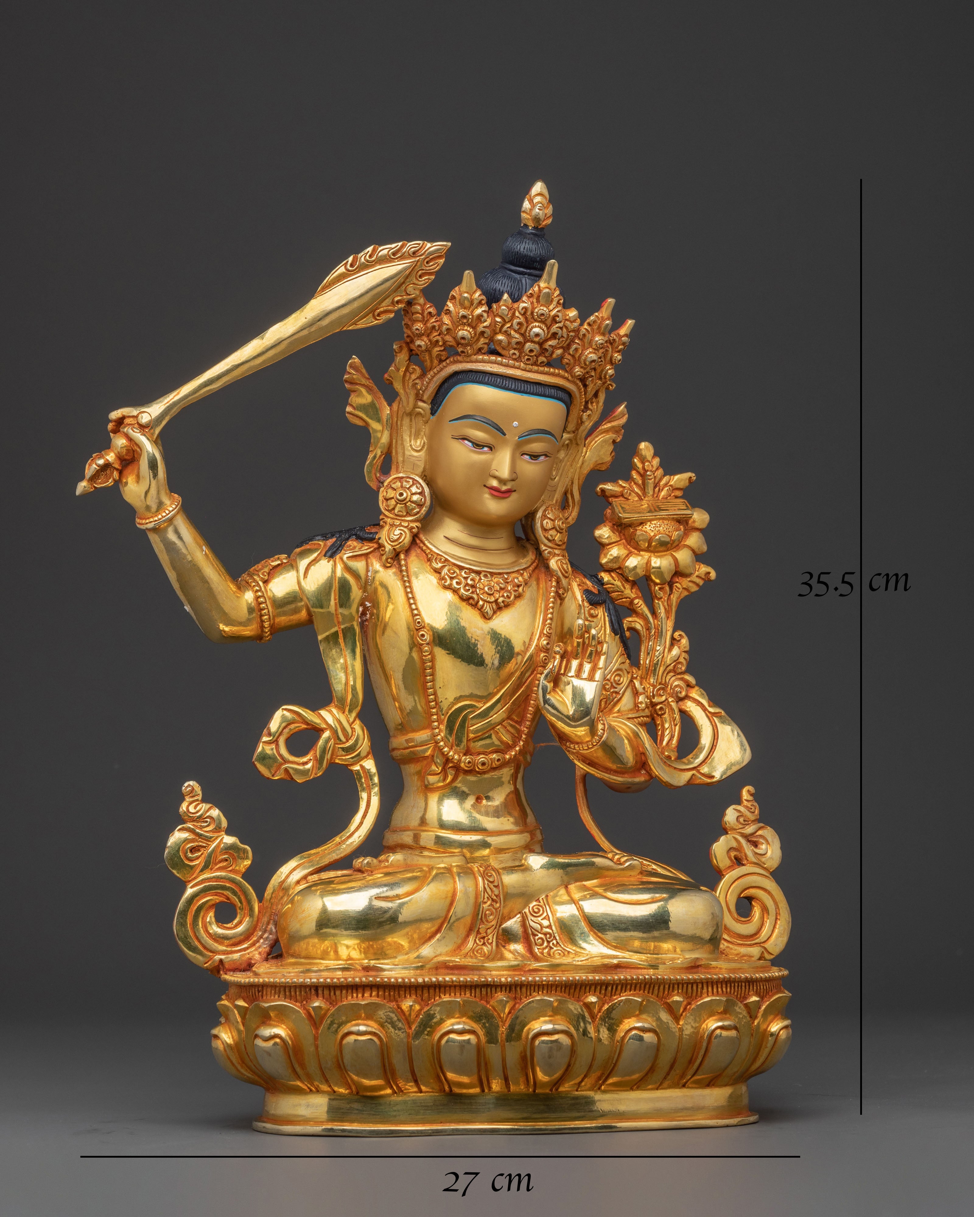 Manjushri Tibetan Bodhisattva Statue – Gentle Glory