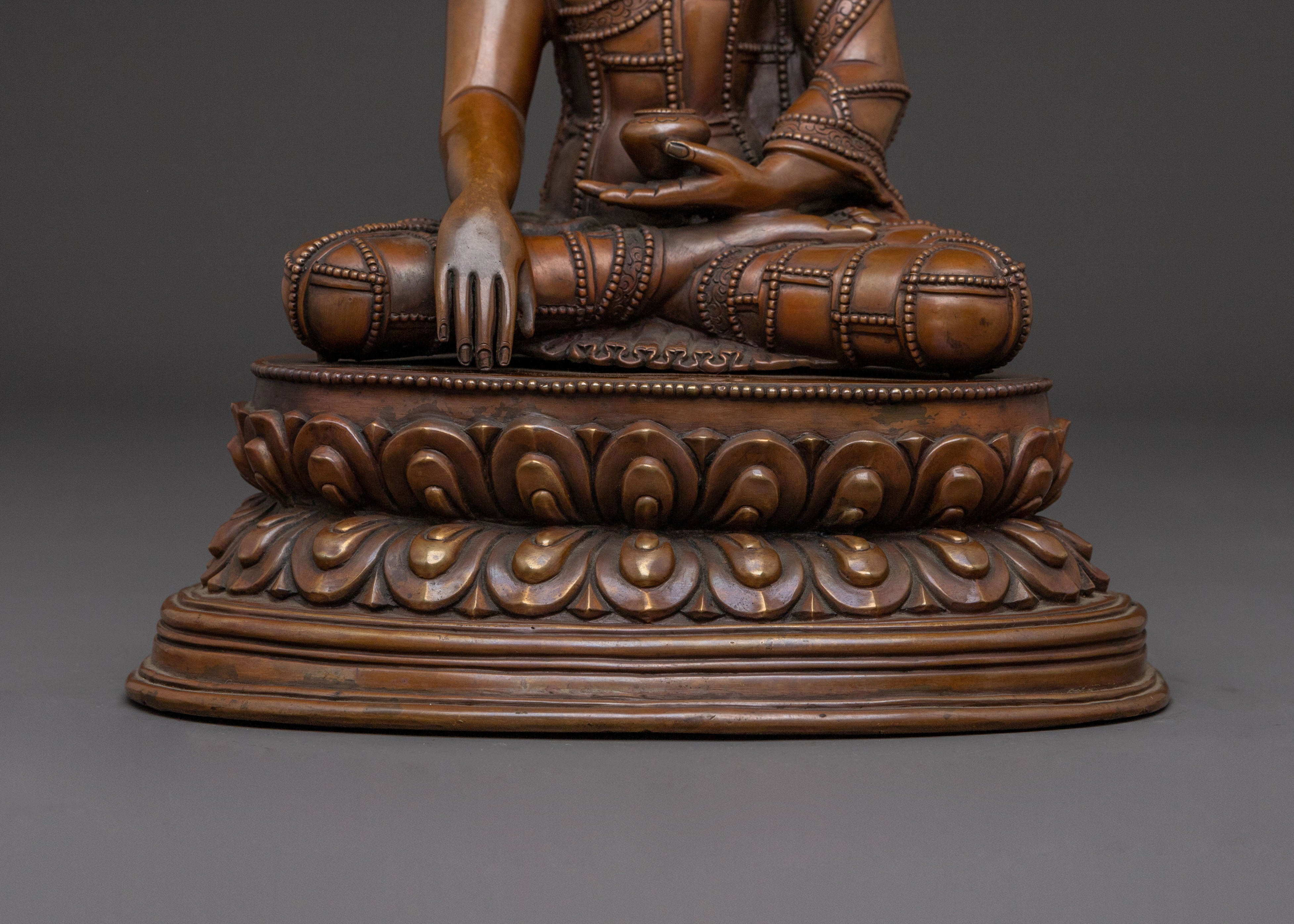 Shakyamuni Buddha Statue with Crown | Meditation Figure