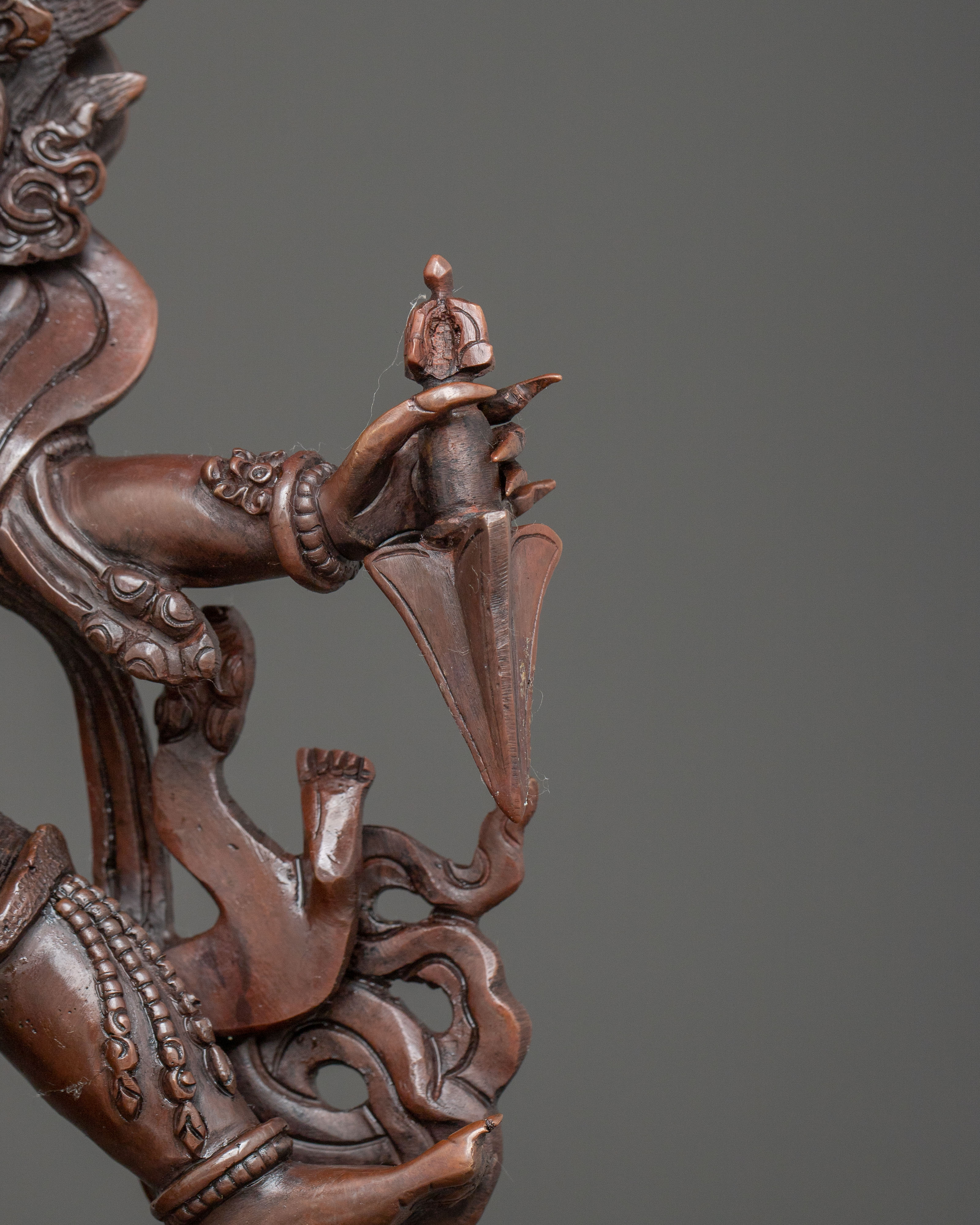 Dorje Gotrab Oxidized Copper Statue | Spiritual Protector