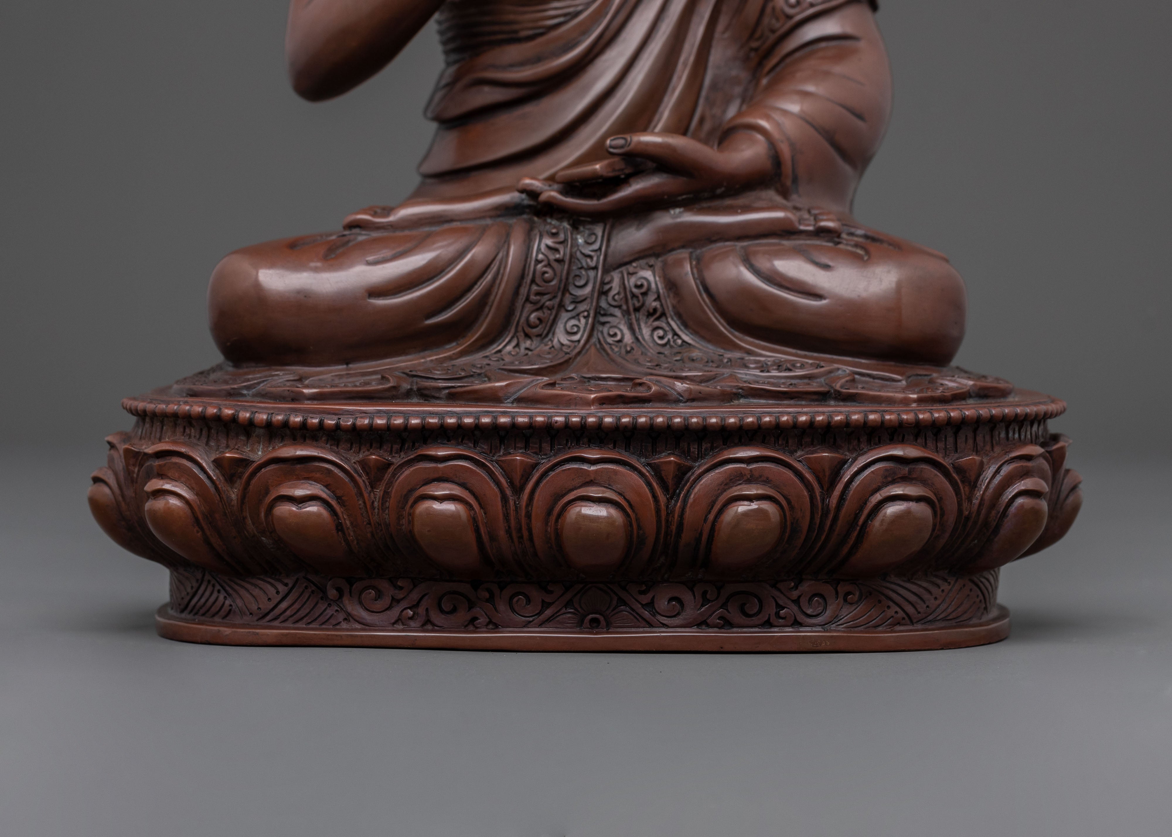 12th Karmapa Spiritual Icon | Oxidized Copper Statue