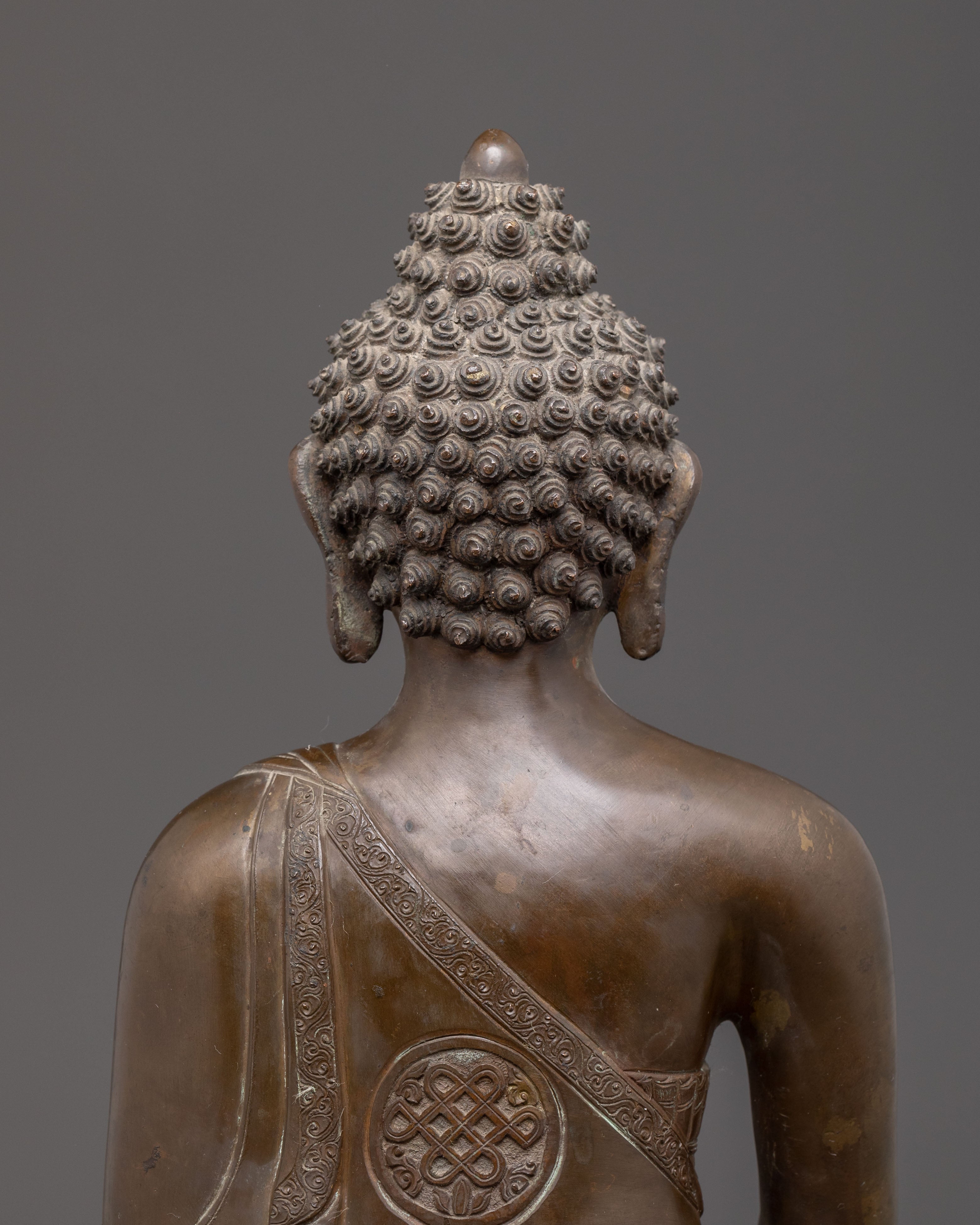 Teacher of Dharma Oxidized Buddha Shakyamuni Statue – Antique Copper