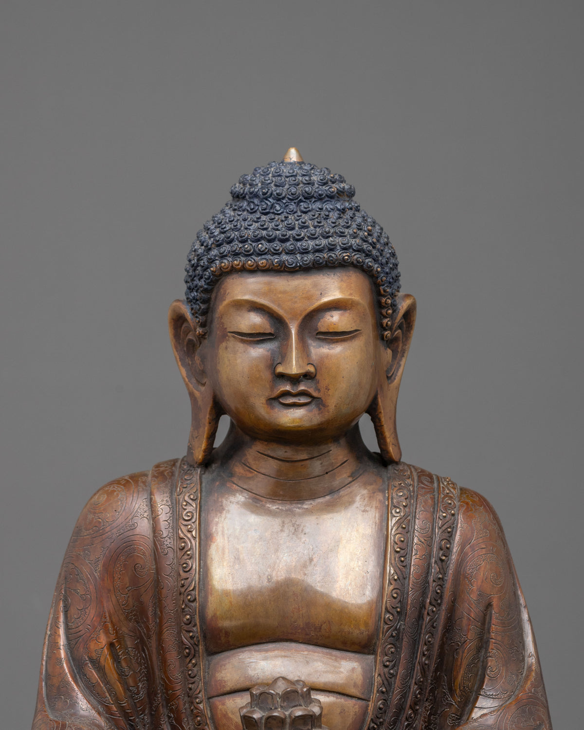 Siddhartha Gautama Handmade Statue | Oxidized Copper Sculpture