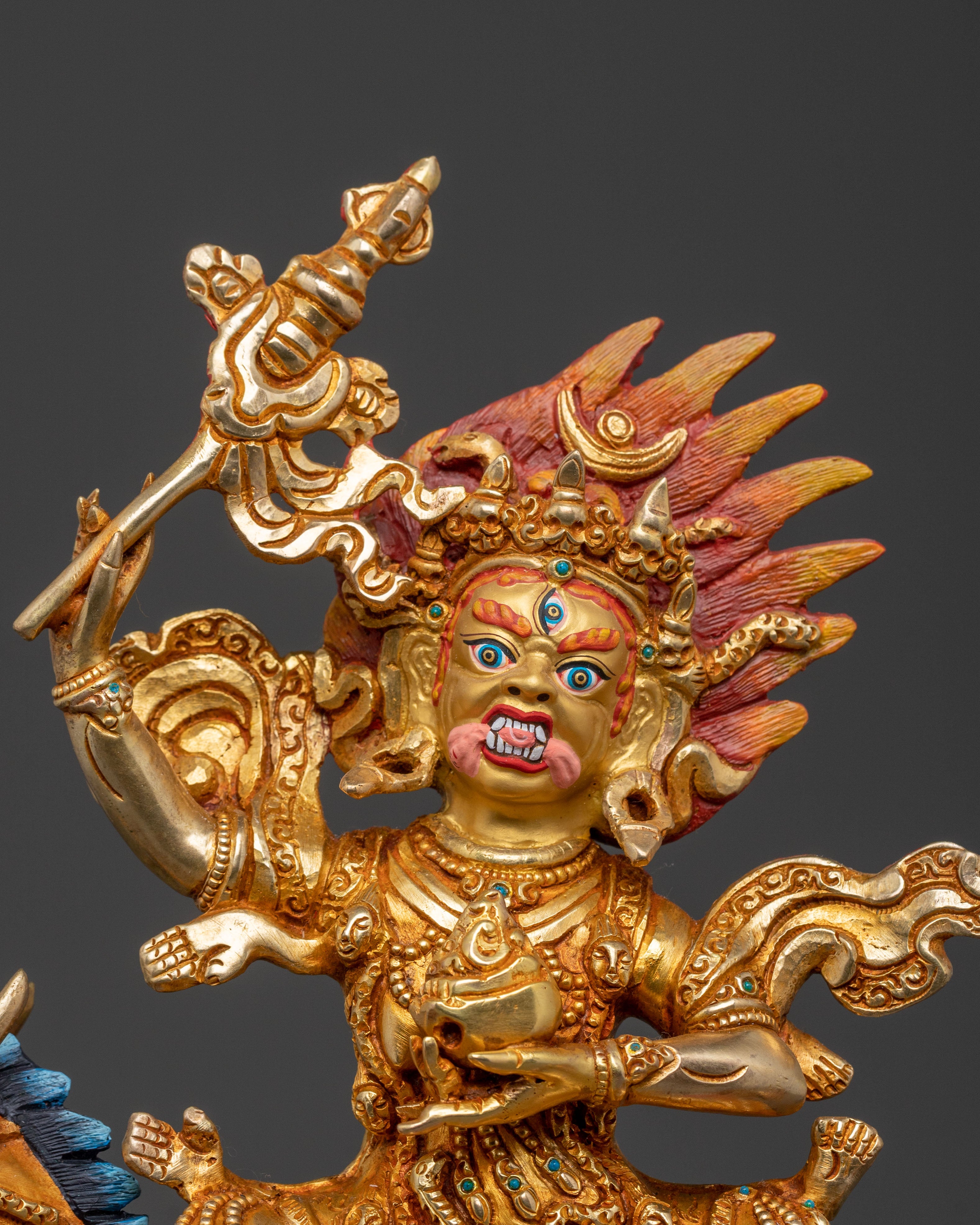 Handcrafted Palden Lhamo Sacred Guardian Statue