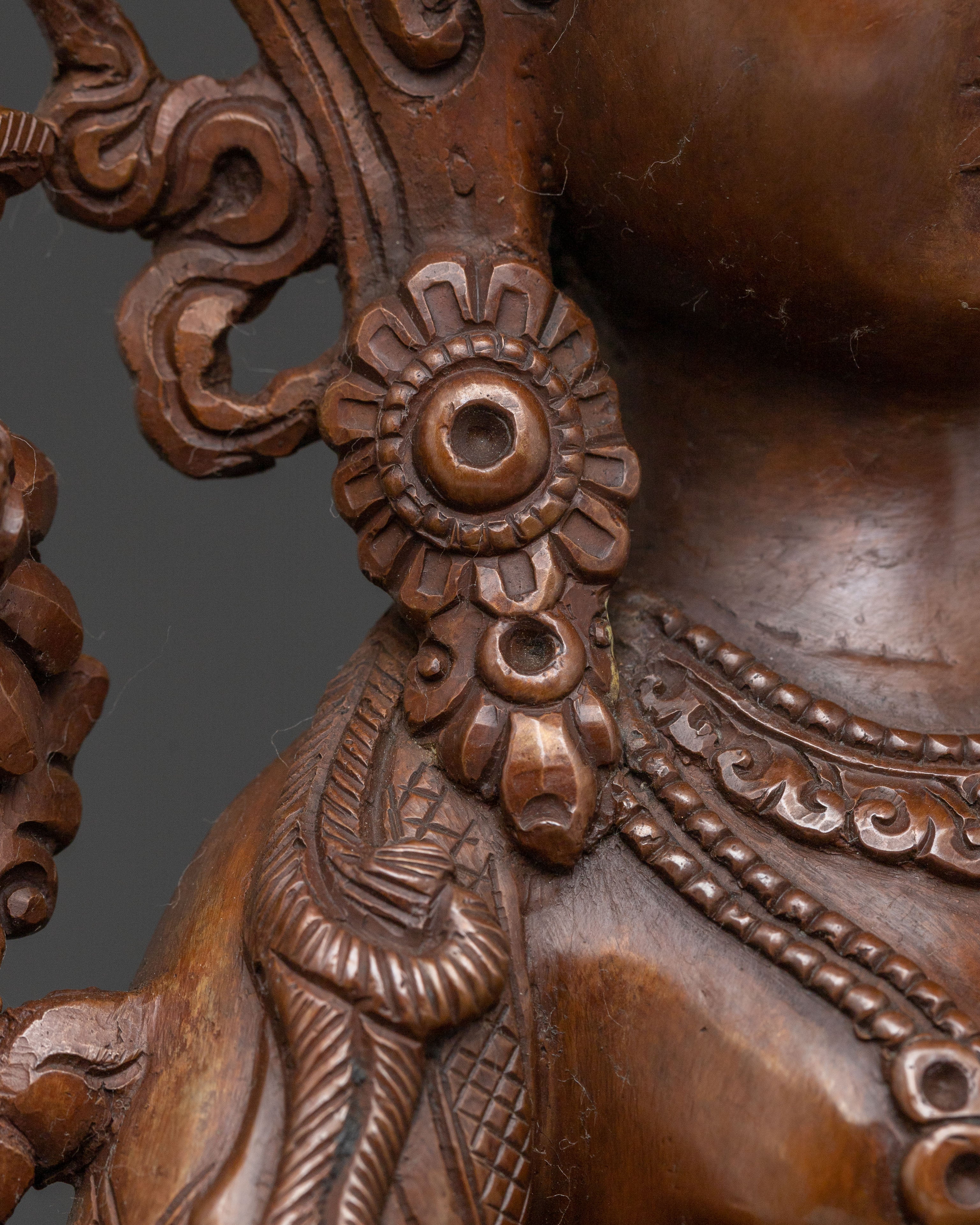 White Tara Sacred Copper Statue – Artisanal Finish