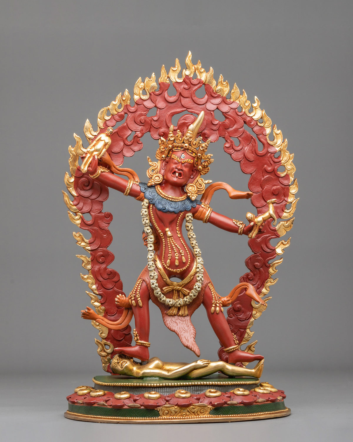 Three Nyingma Protectors | Sacred Guardian Sculpture