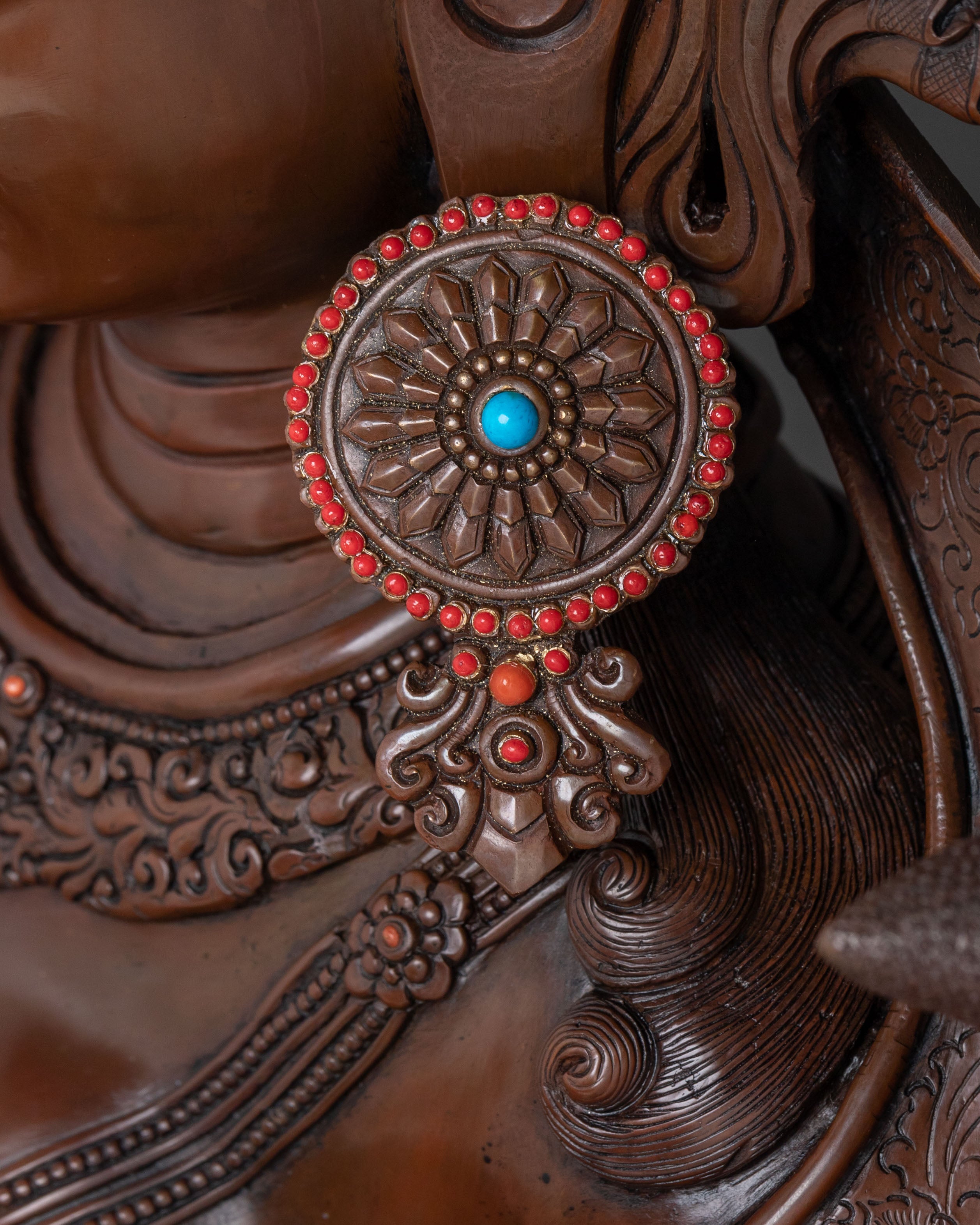 Green Tara Statue Savior of All - Oxidized Copper Serenity