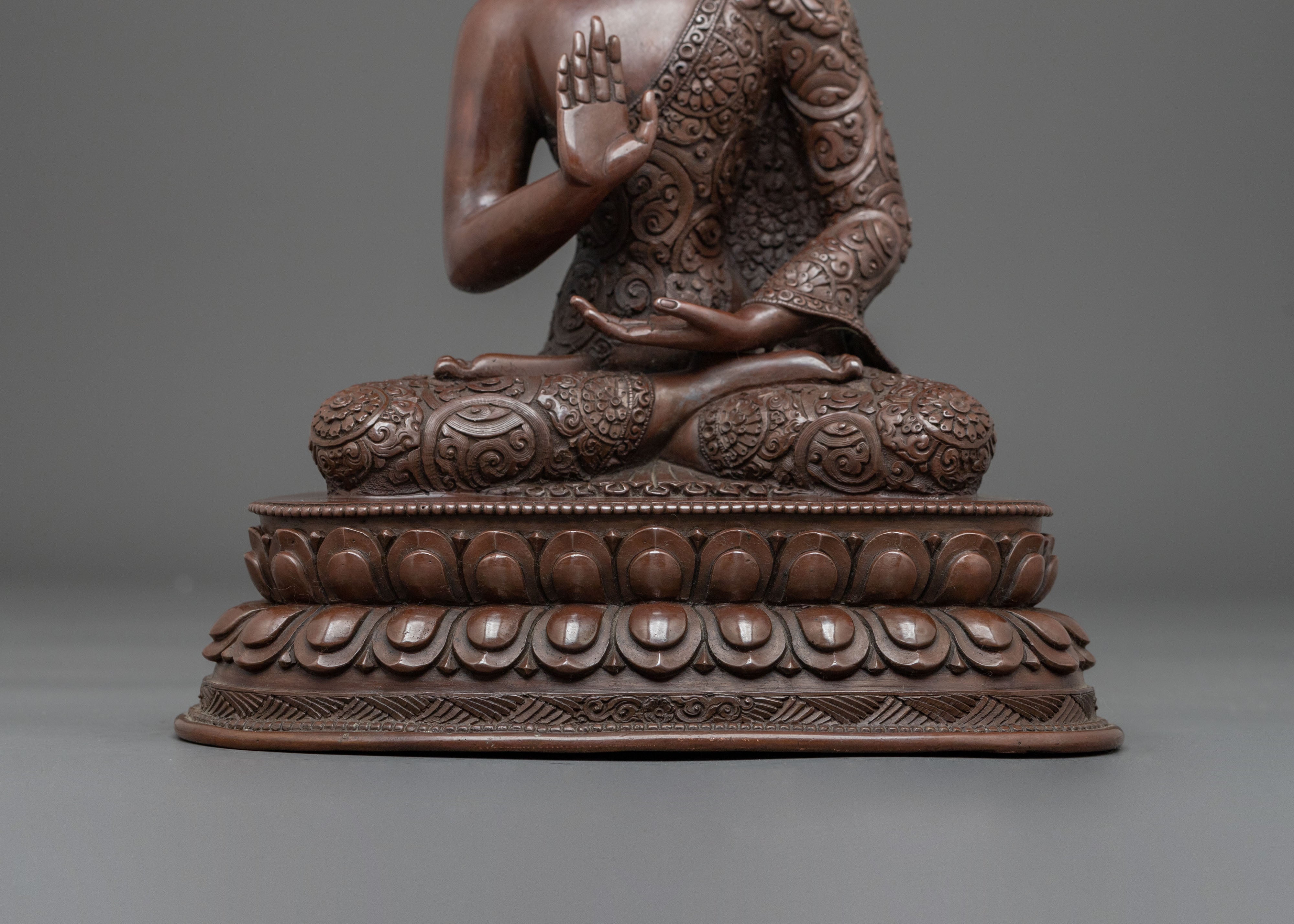 Amoghasiddhi Sculpture | Green Dhyani Buddha