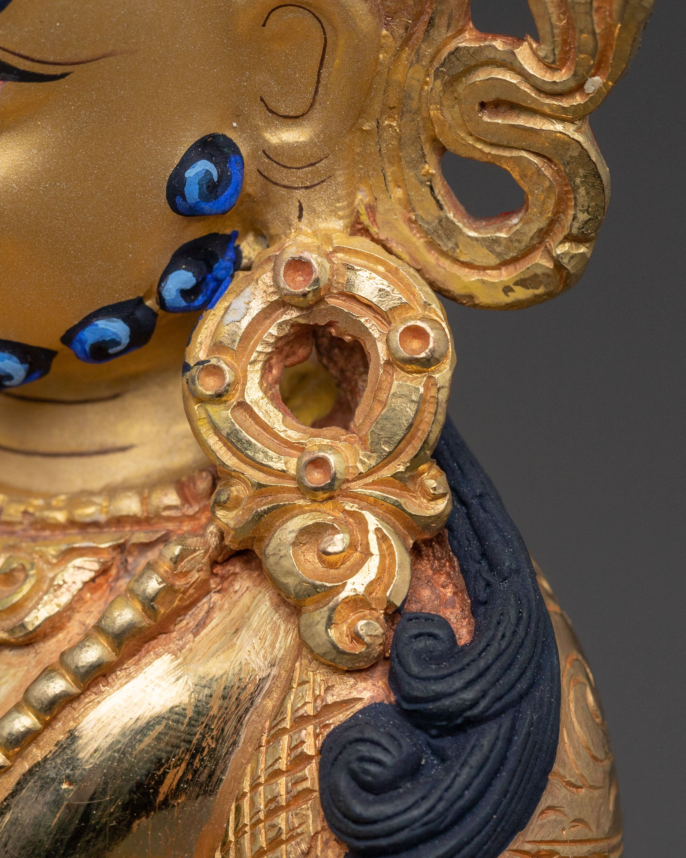 24K Gold Gilded Guardian Dzambhala Prosperity Statue