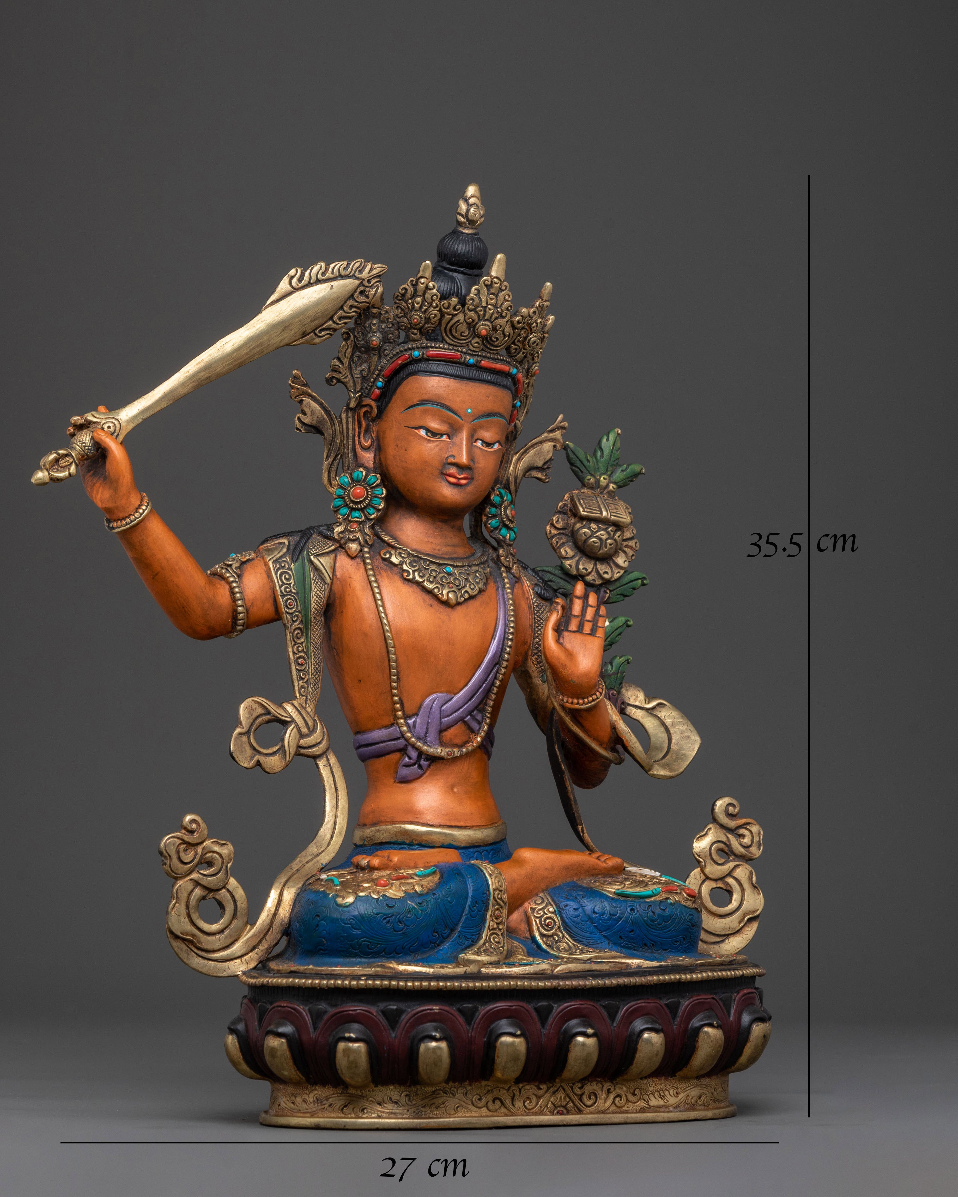 Tibetan Bodhisattva Manjushri Wisdom Statue