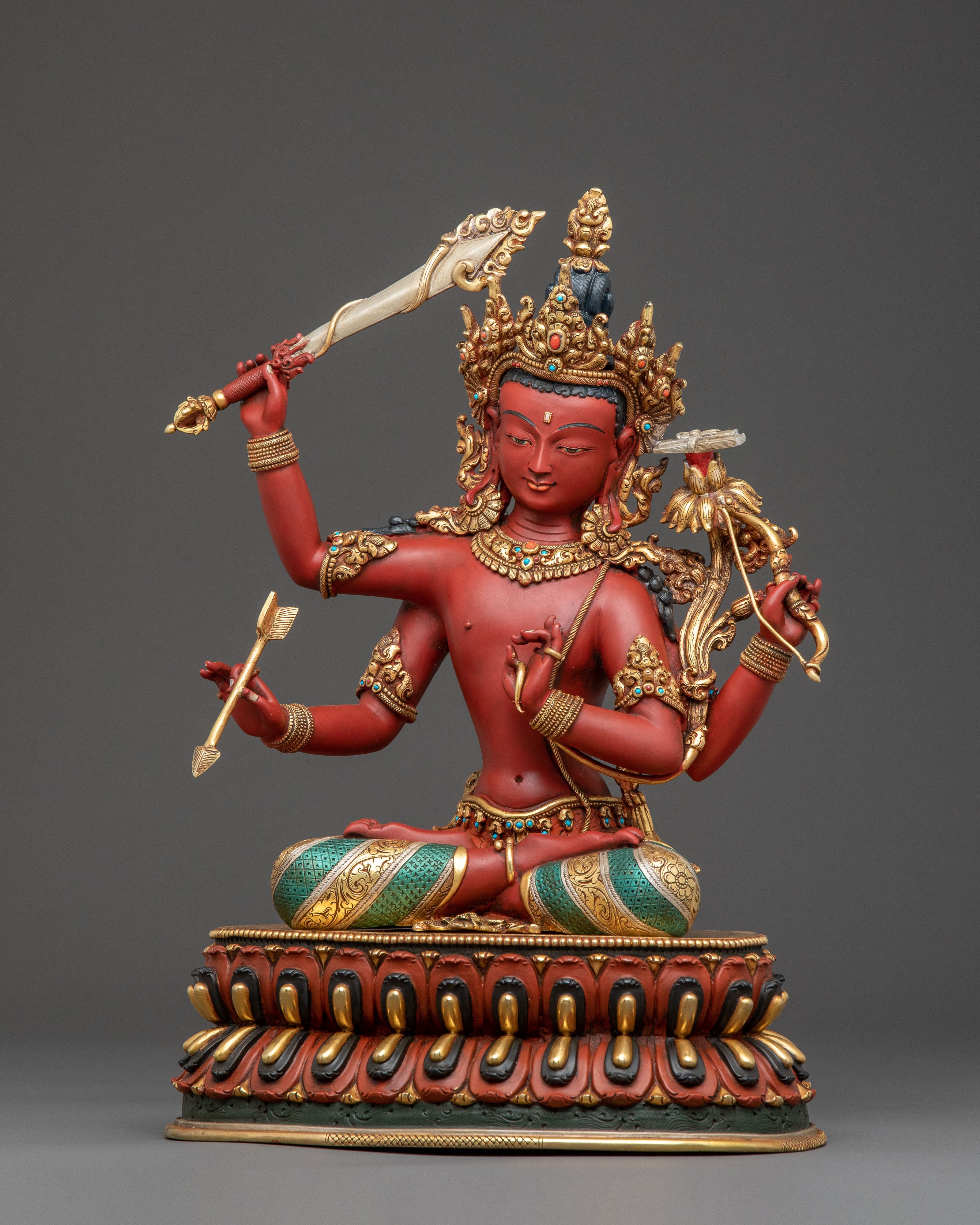 Statue Set of Manjushri Five Forms | Spiritual Decor