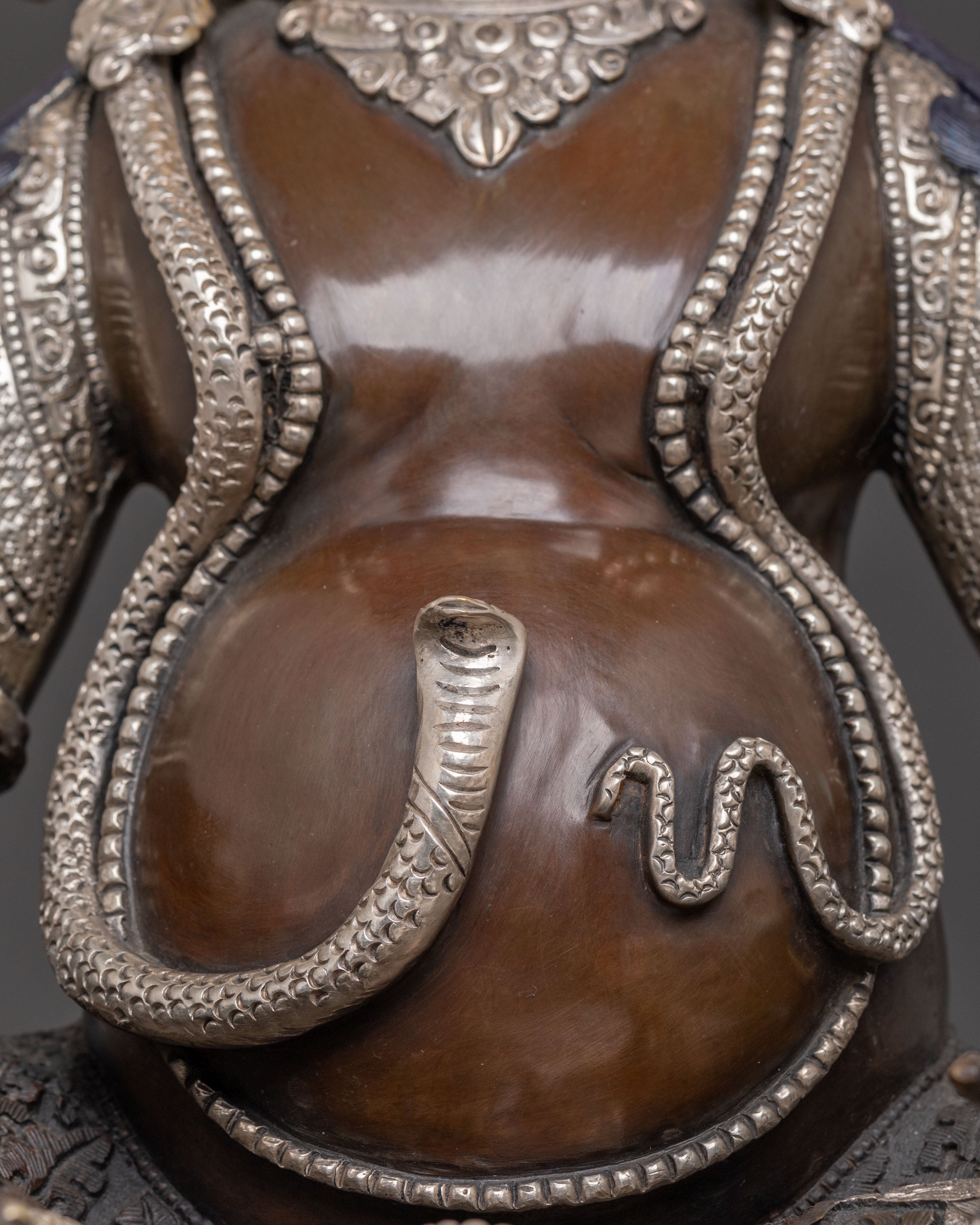 Dzambhala Sacred Statue: Masterfully Crafted Oxidized Copper