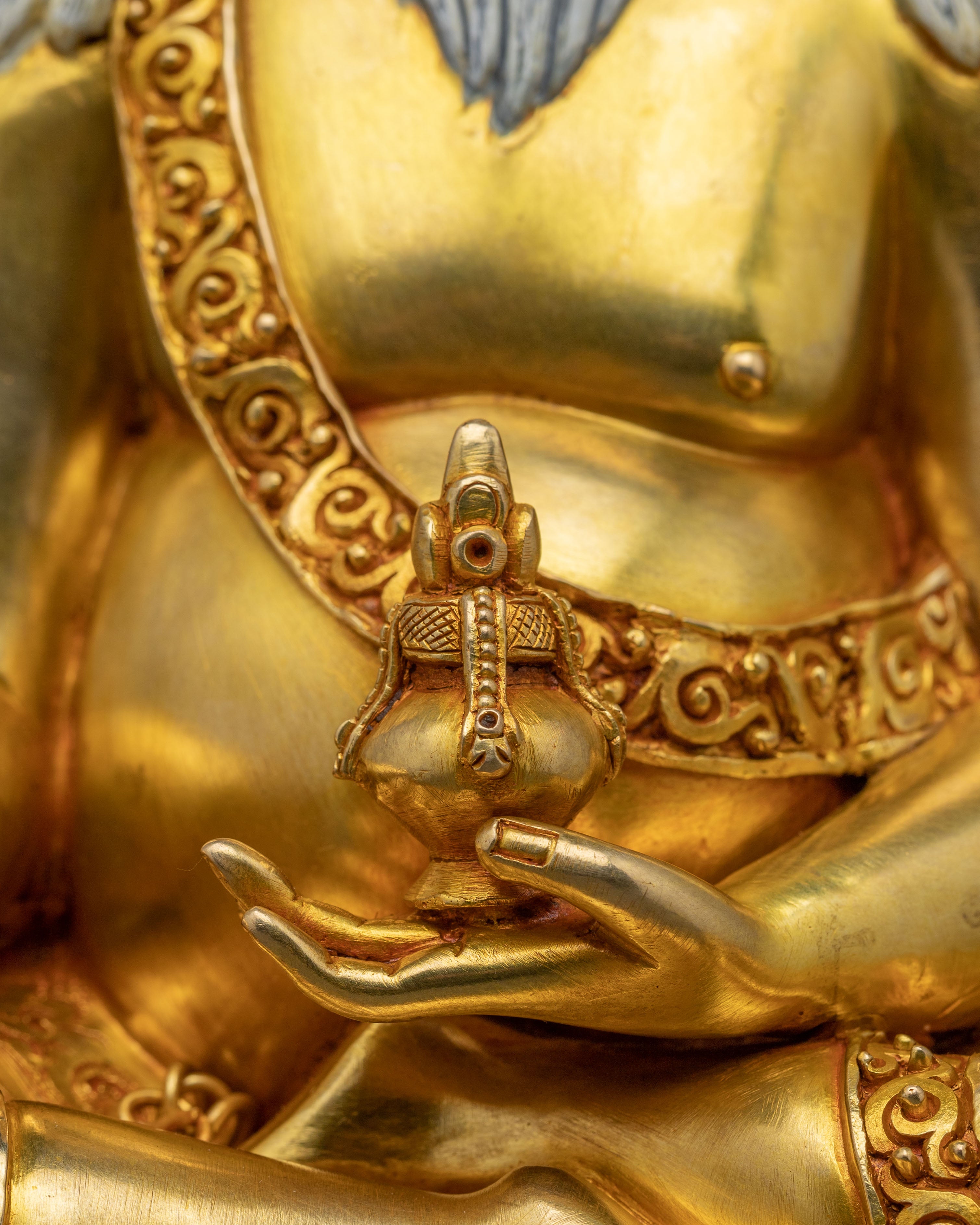 Master Thangtong Gyalpo Spiritual Statue: Hand-Gilded Copper Artistry