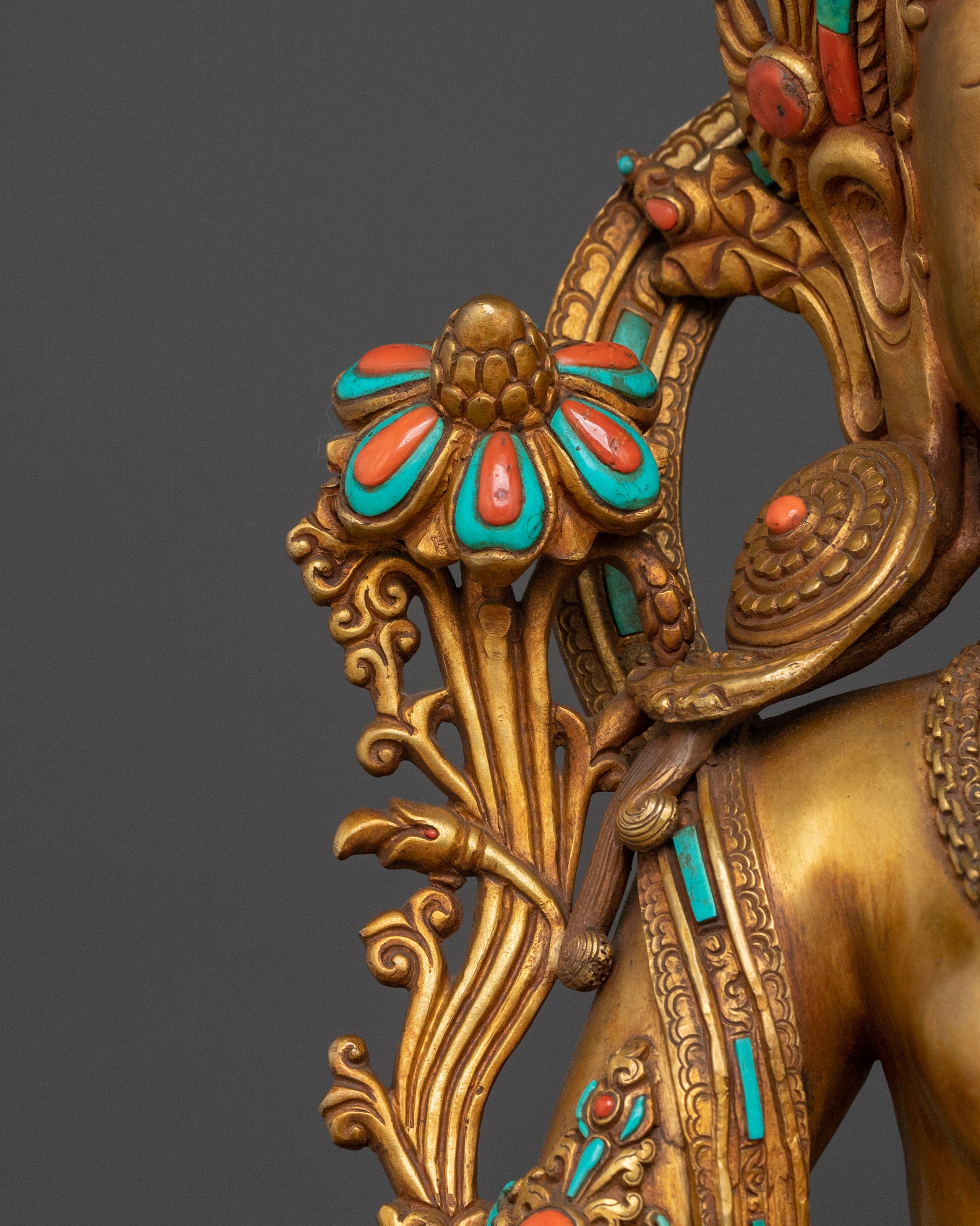 Green Tara Himalayan Buddhist Statue | Goddess of Protection & Healing