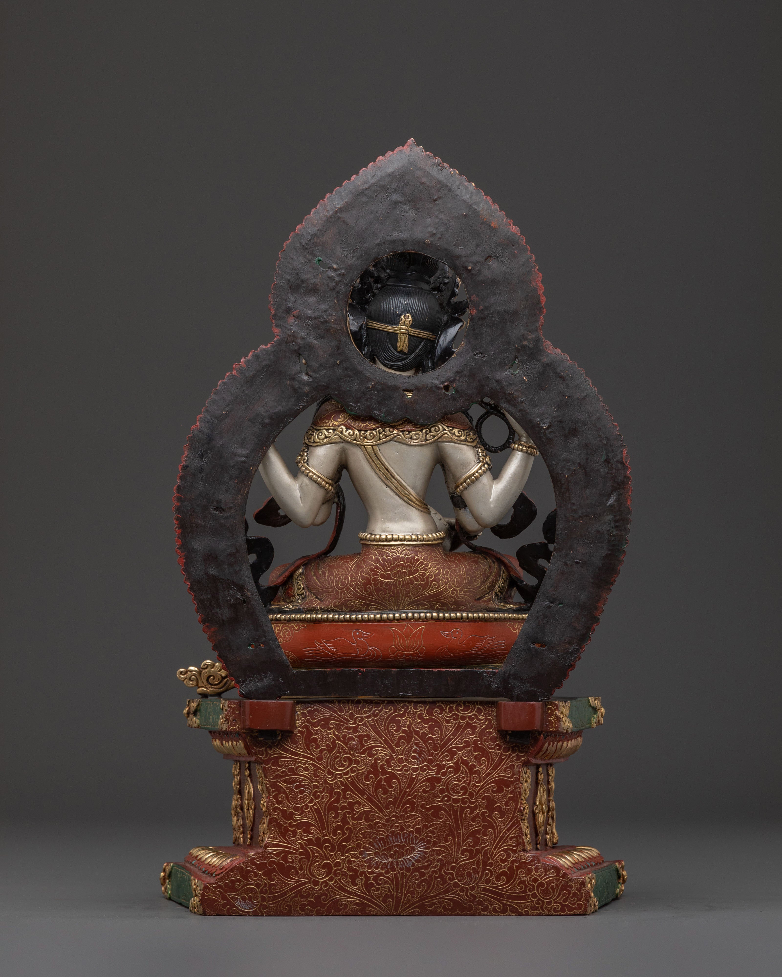 Goddess Saraswati Statue on Throne | Knowledge Icon