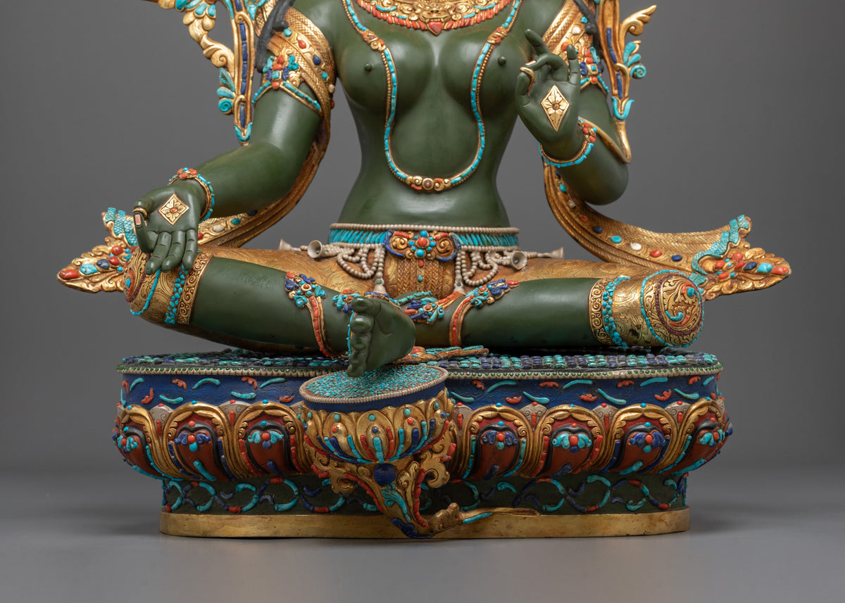 Green Tara Statue | Mother of All Buddhas and Embodiment of Compassion