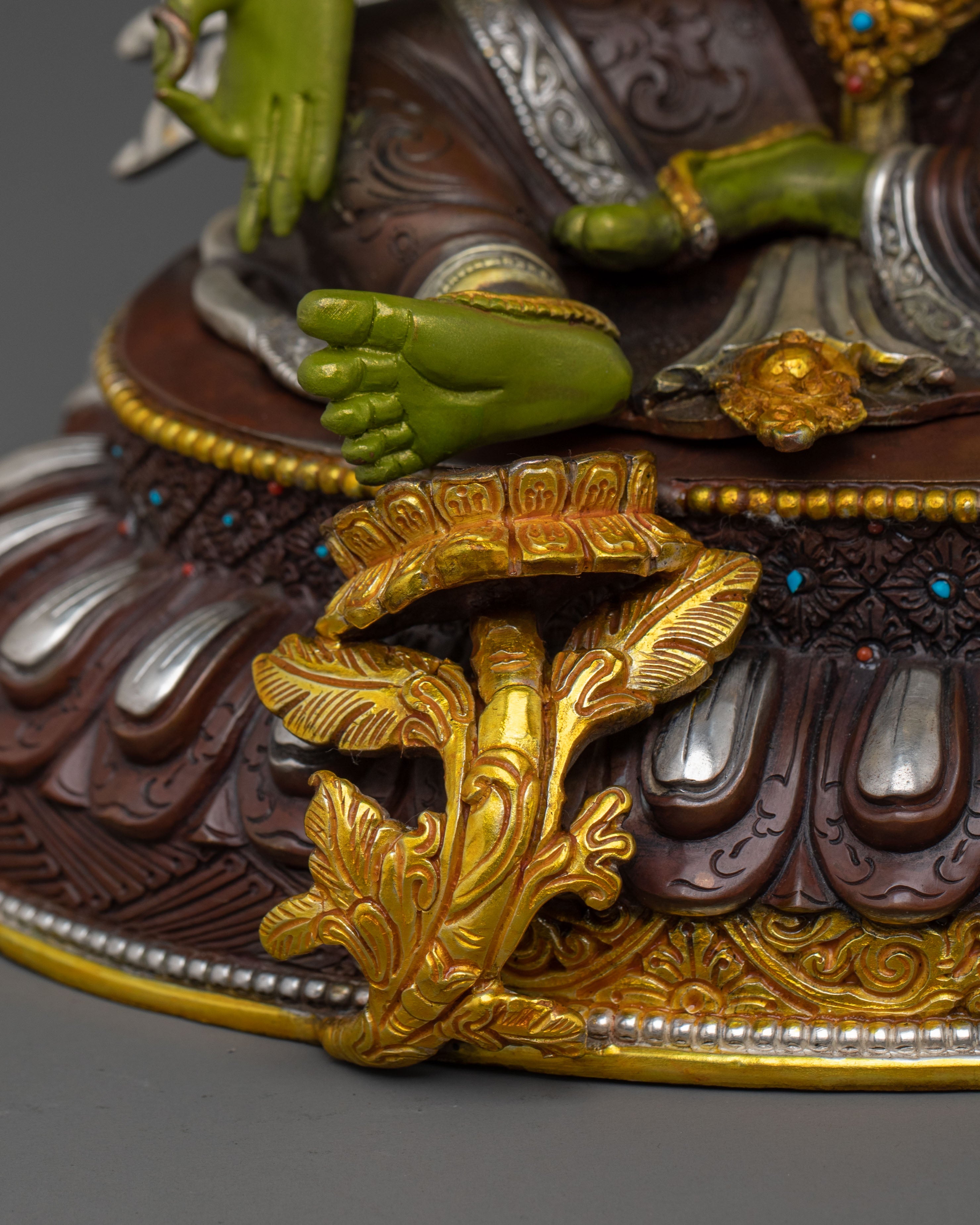Green Tara Sculpture: Goddess of Compassion, Healing & Protection