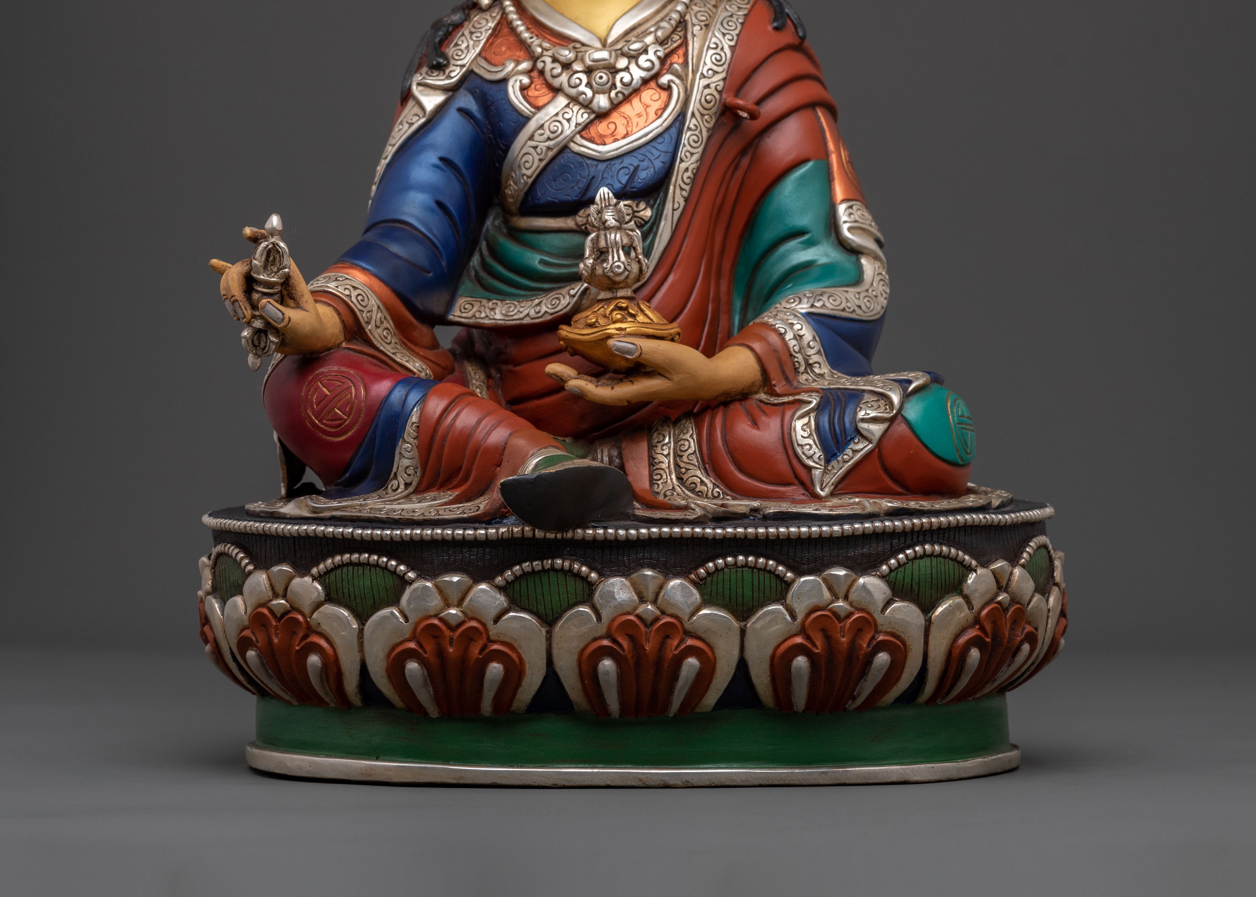 Guru Rinpoche Statue | 24K Gold Gilded Masterpiece