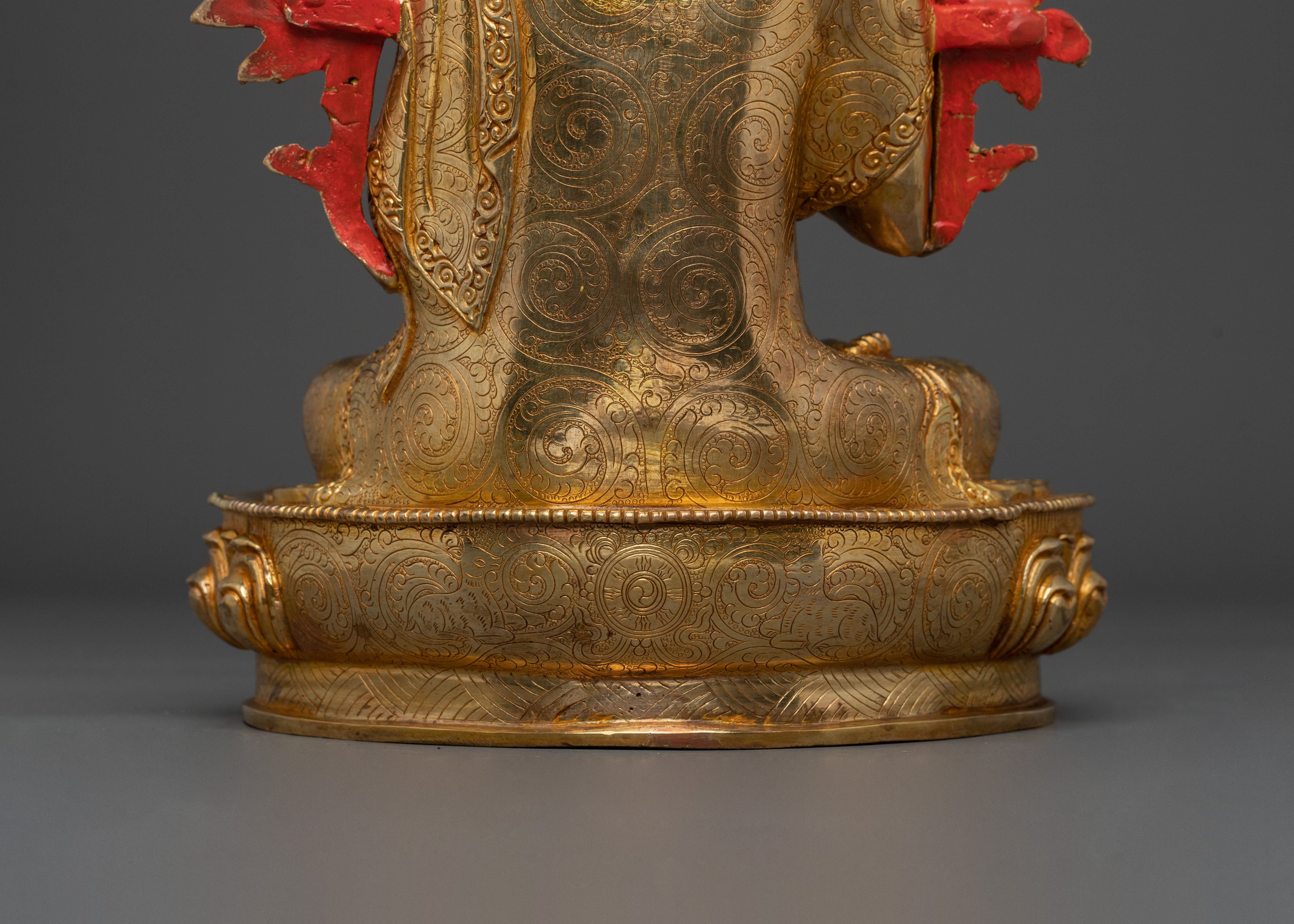 Tsongkhapa with Disciples Buddhist Statue | Founder of Gelug Tradition