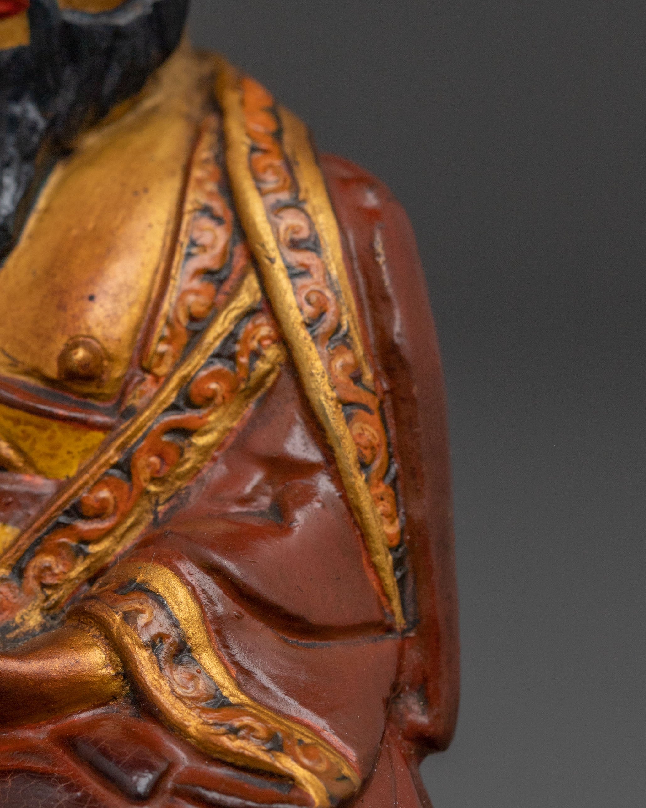 Buddhist Master Guru Shapdum Statue – Handcrafted Copper Sculpture