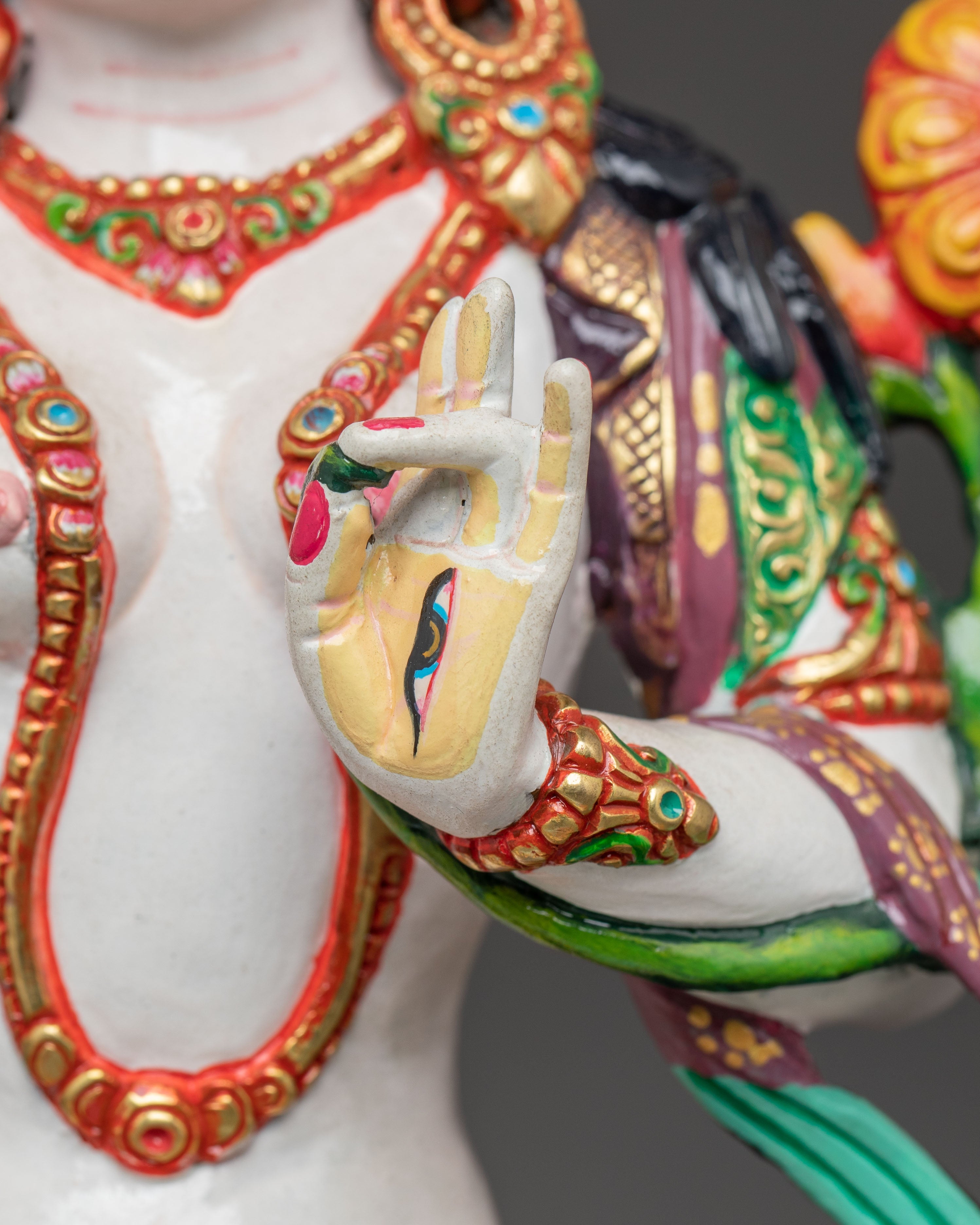 White Tara Golden Buddhist Statue | Sita Tara - Female Buddha