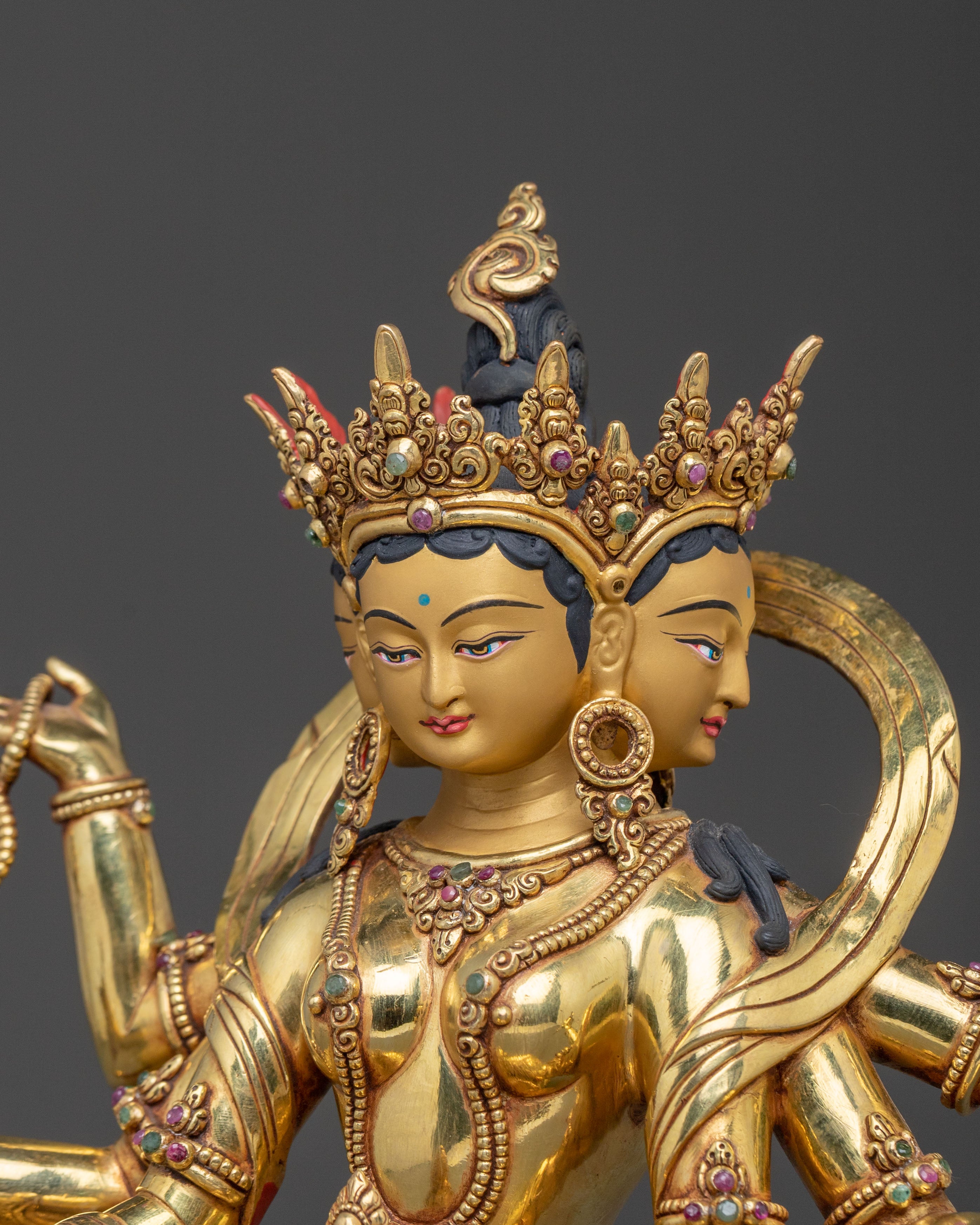Handcrafted Vasudhara Statue: Goddess of Wealth