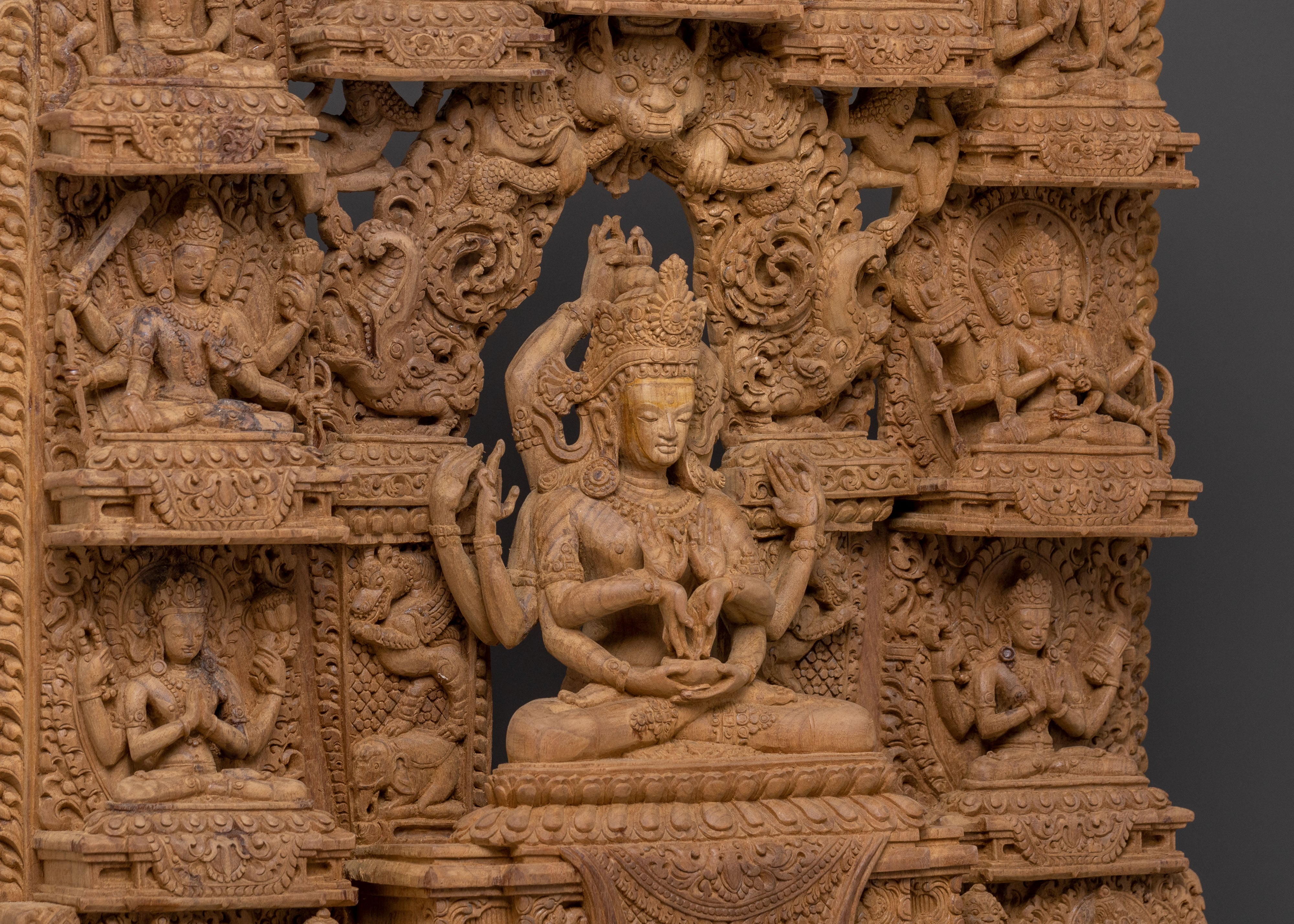 Namasangiti Wisdom Wooden Sculpture | Promoting Enlightenment