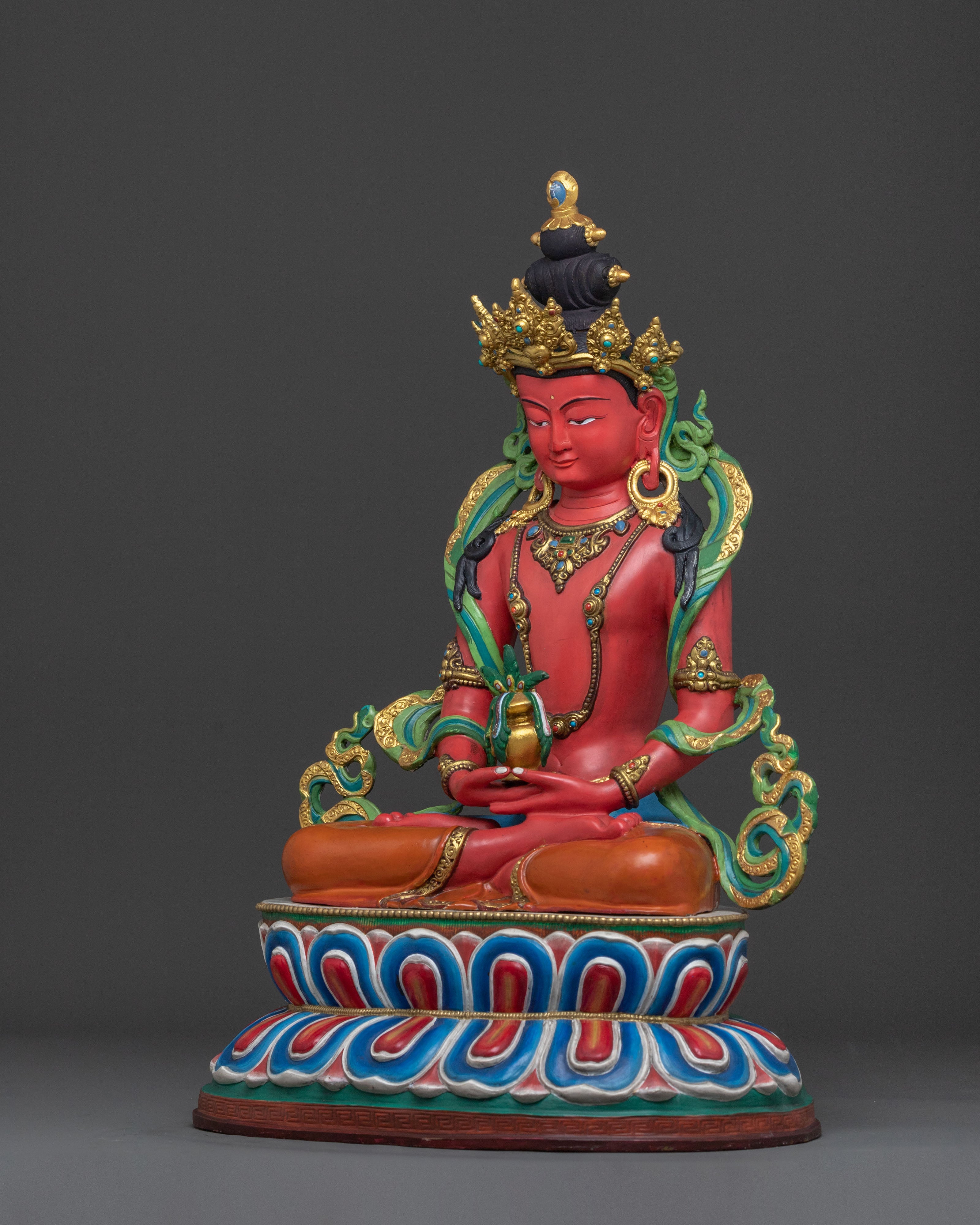 Amitayus Devotional Statue | Spiritual Decor for Longevity