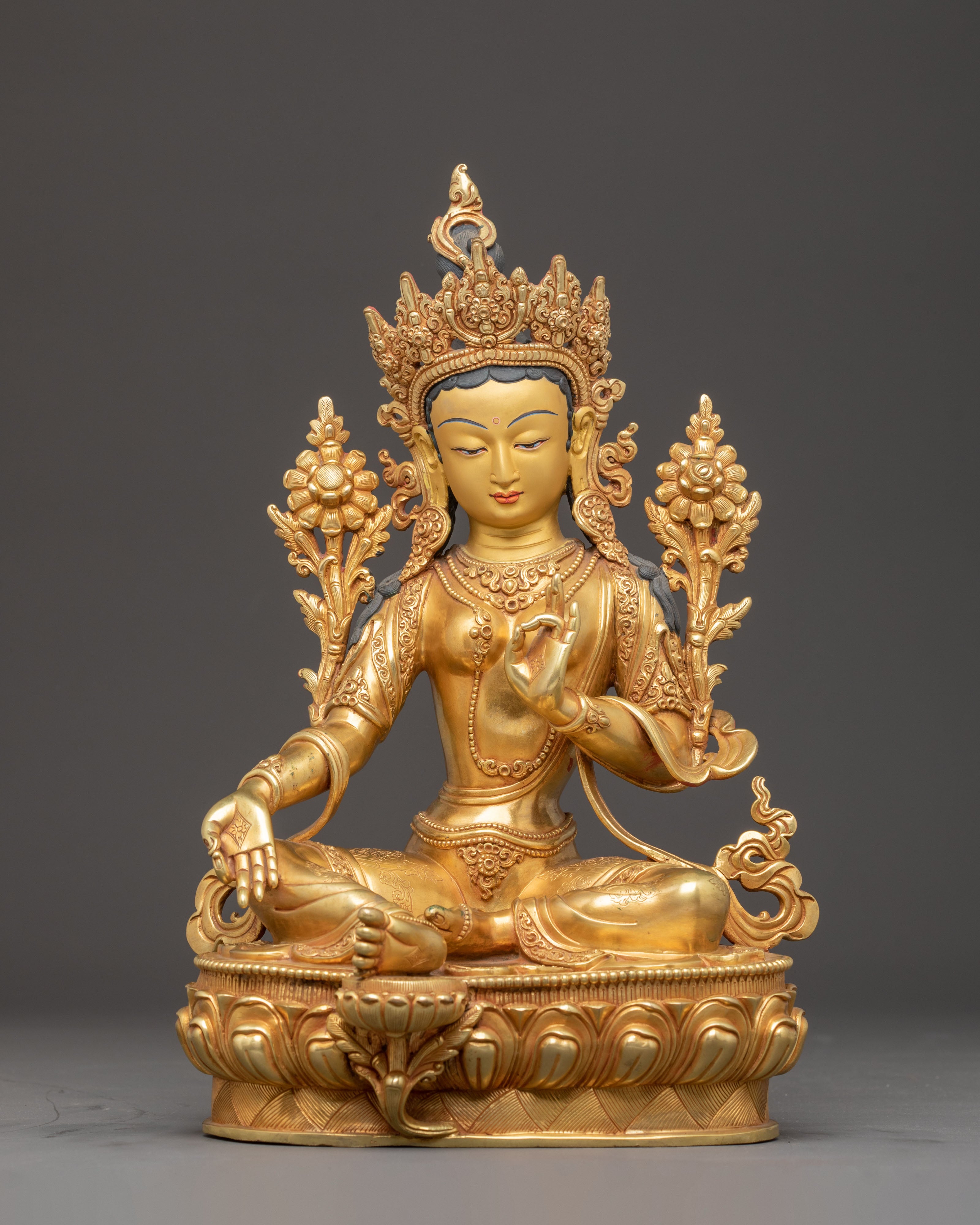 Shyama Tara Golden Statue | Divine Feminine of Compassion