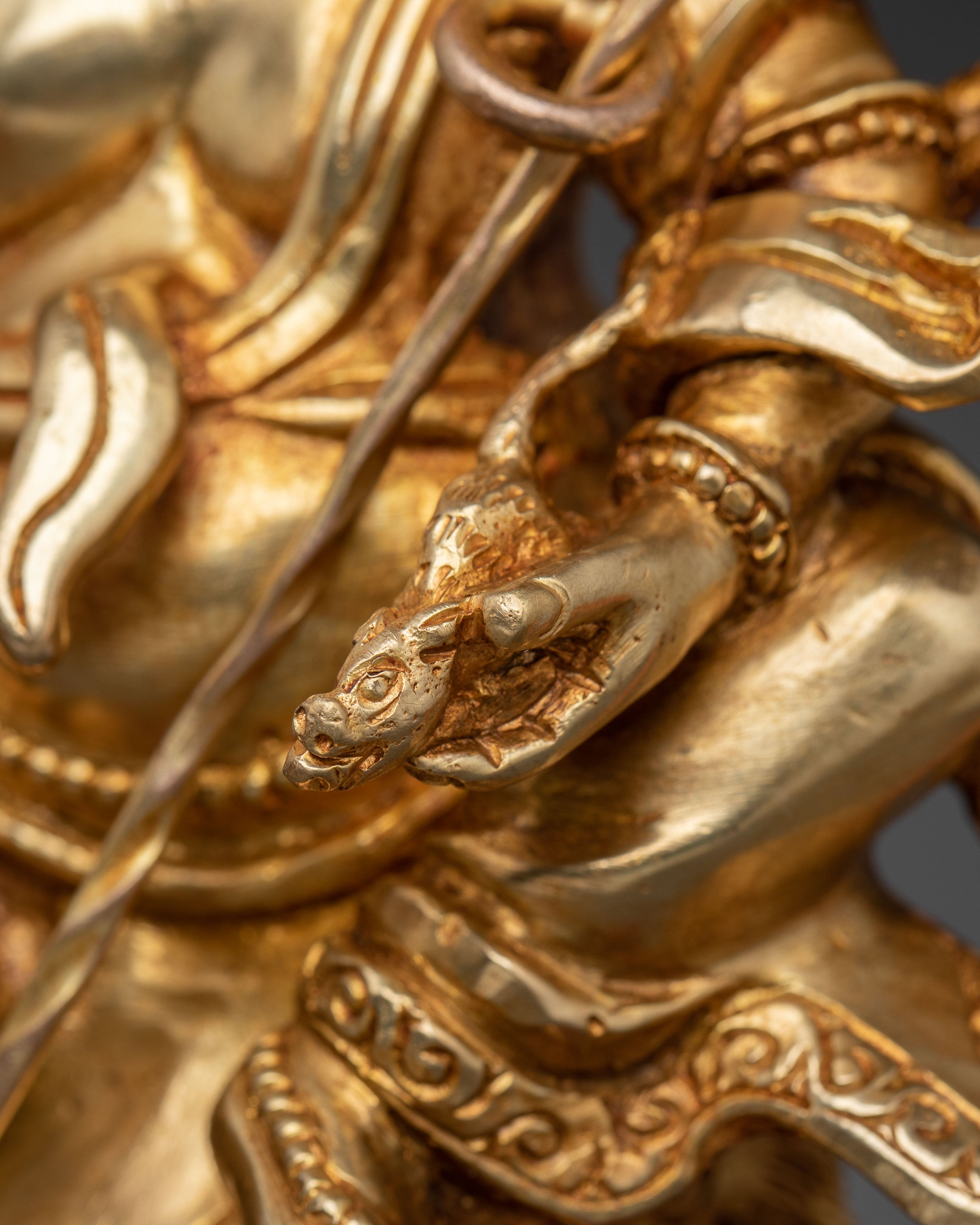 White Dzambhala Statue: Buddhist God of Wealth