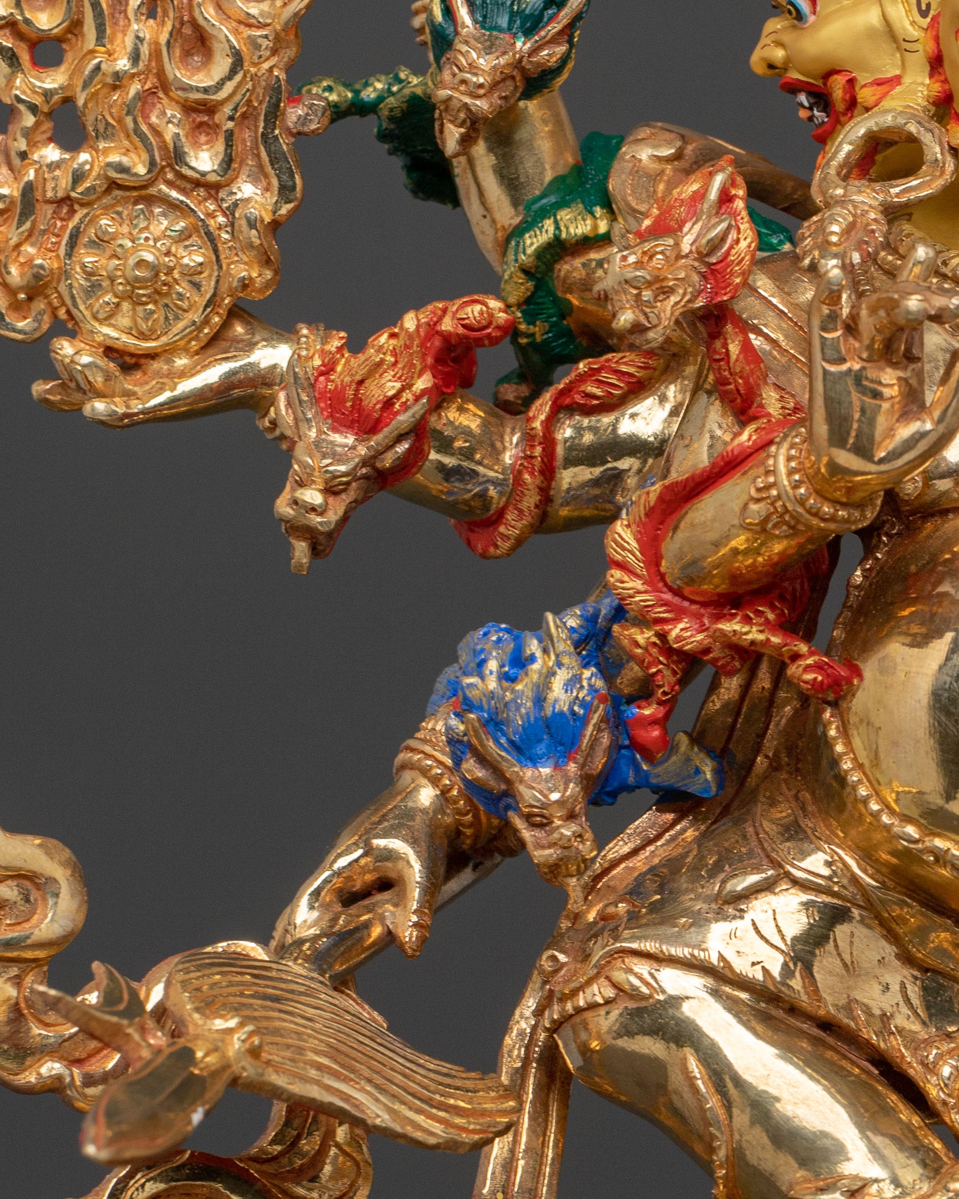 Ucchusma Protection Figure - Gilded Copper Statue