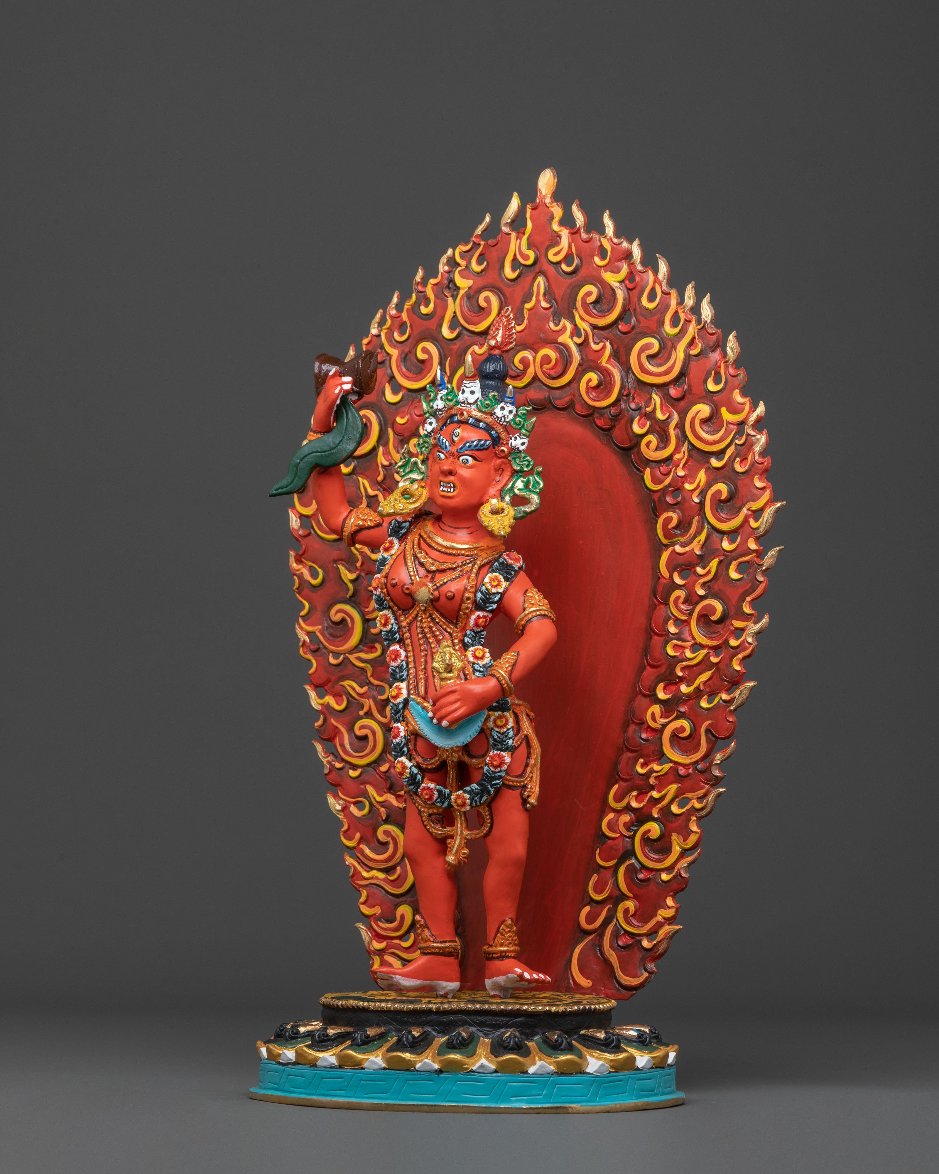 Buddhist Deity Damchen Gyalmo Statue