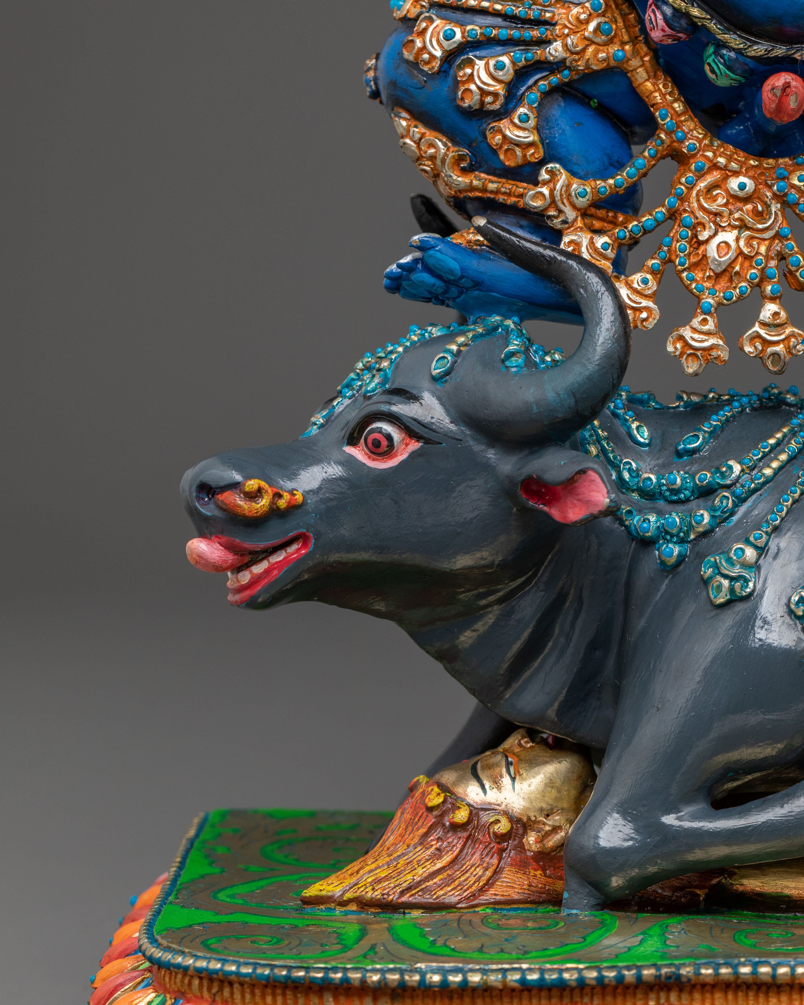 Yama Dharmaraja Sculpture with Copper Body