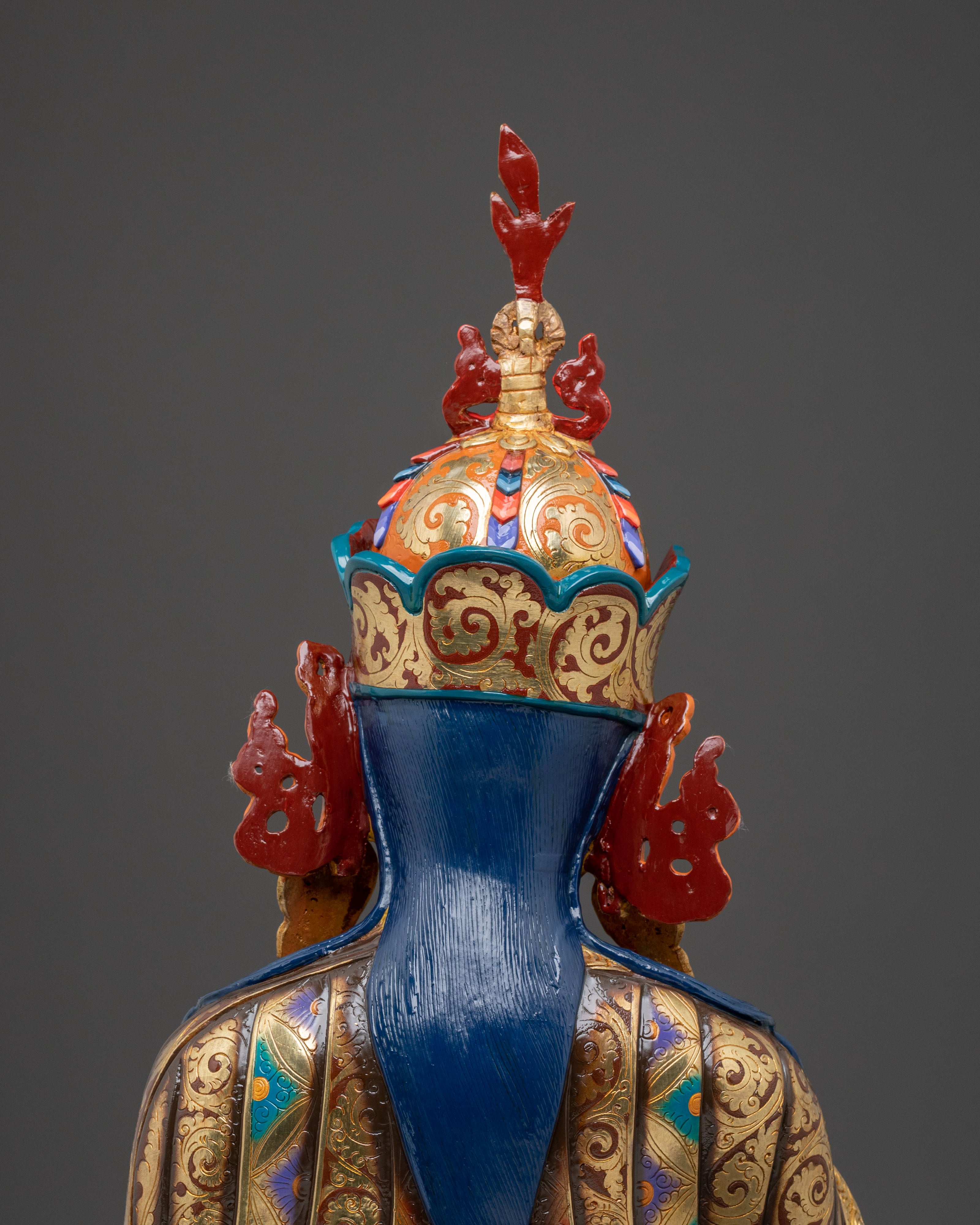 Magnificent Guru Rinpoche Vajra Master Statue | 24K Gold Gilded