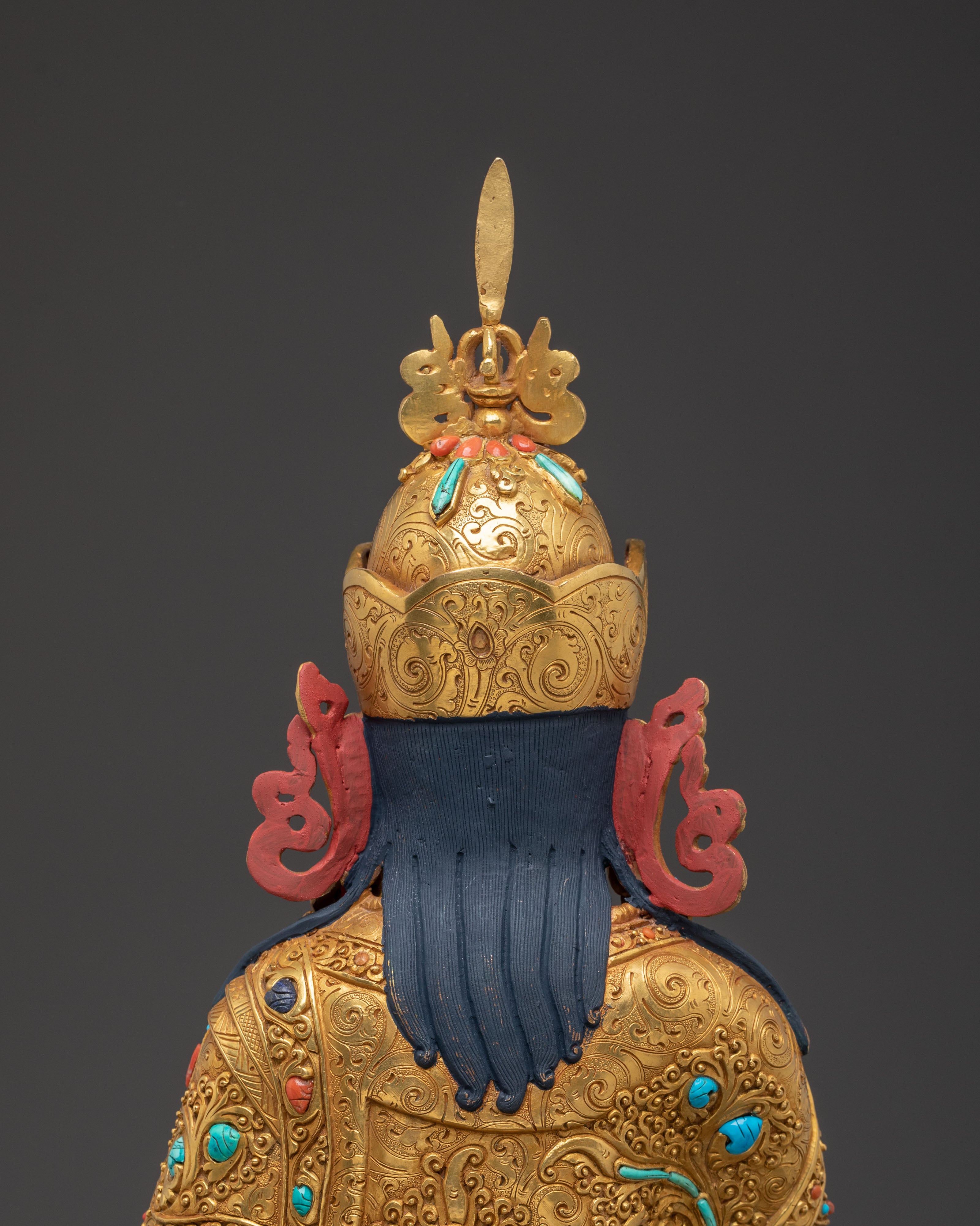 Guru Tsokye Dorje Spiritual Statue | 24k Gold Gilded Figure