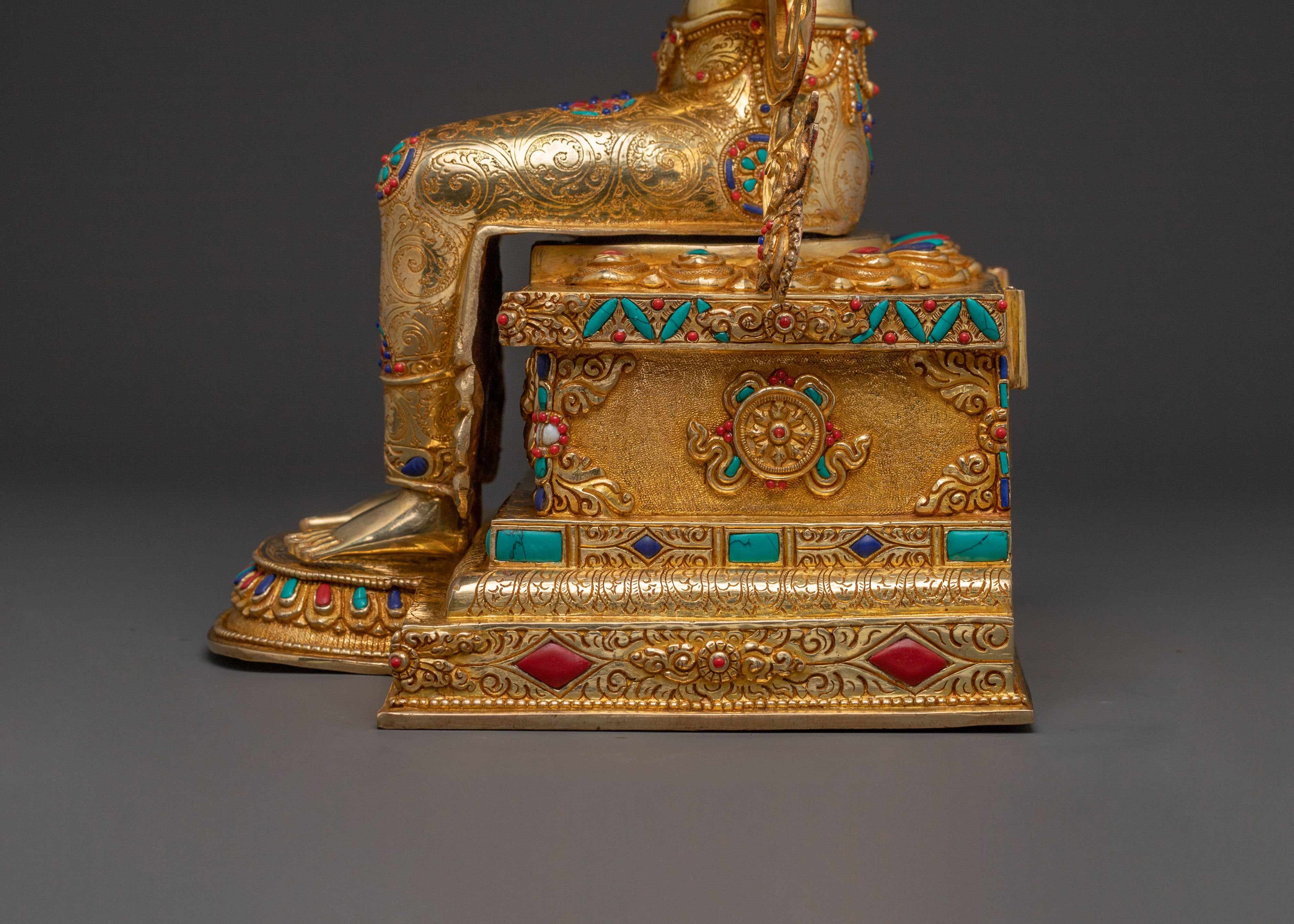 Maitreya Buddha Golden Statue | Compassionate Figure